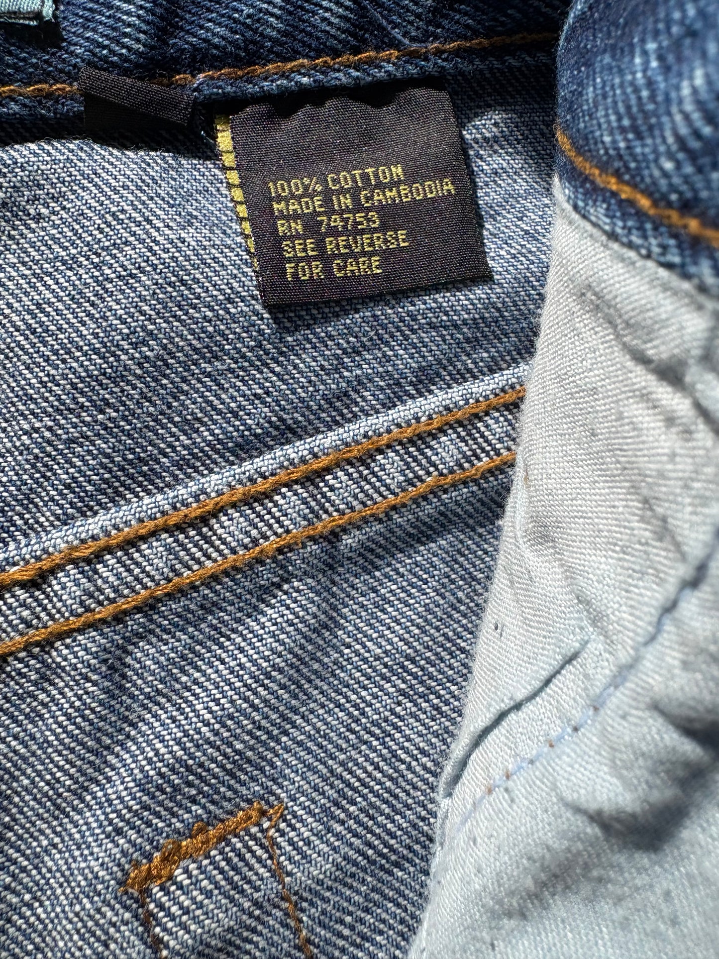 Vintage 1990s IOU High Waist Relaxed Fit Dark Blue Denim Jeans