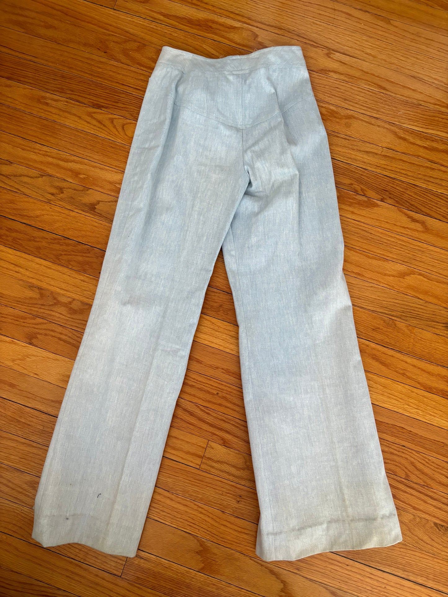 Vintage 1970s Embroidered Denim Western Style Pant Suit