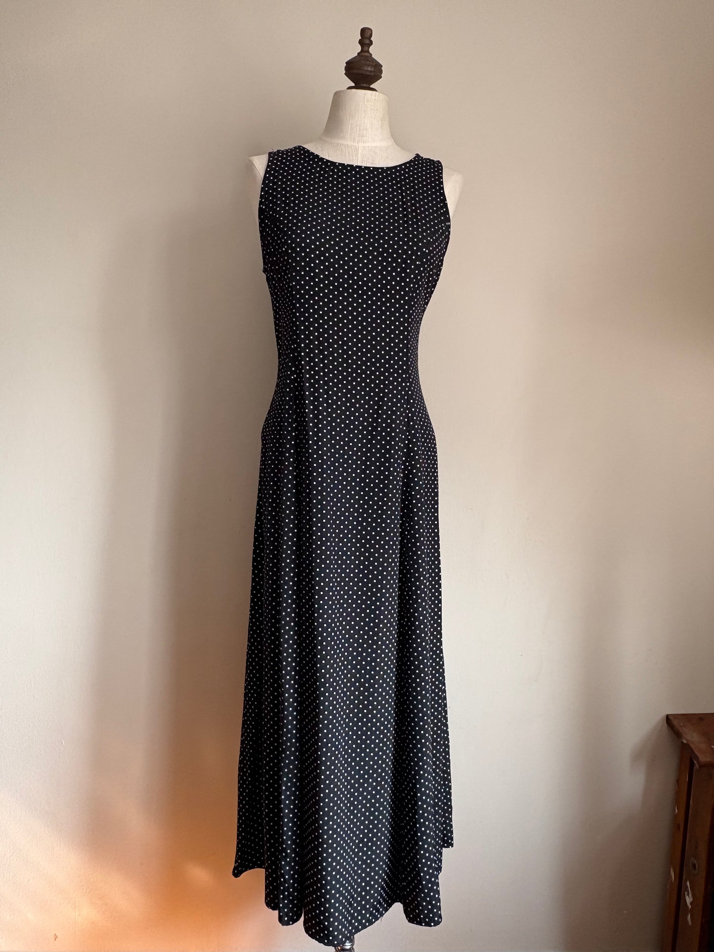 Vintage 1990s My Michelle Midi Length Polka Dot Dress