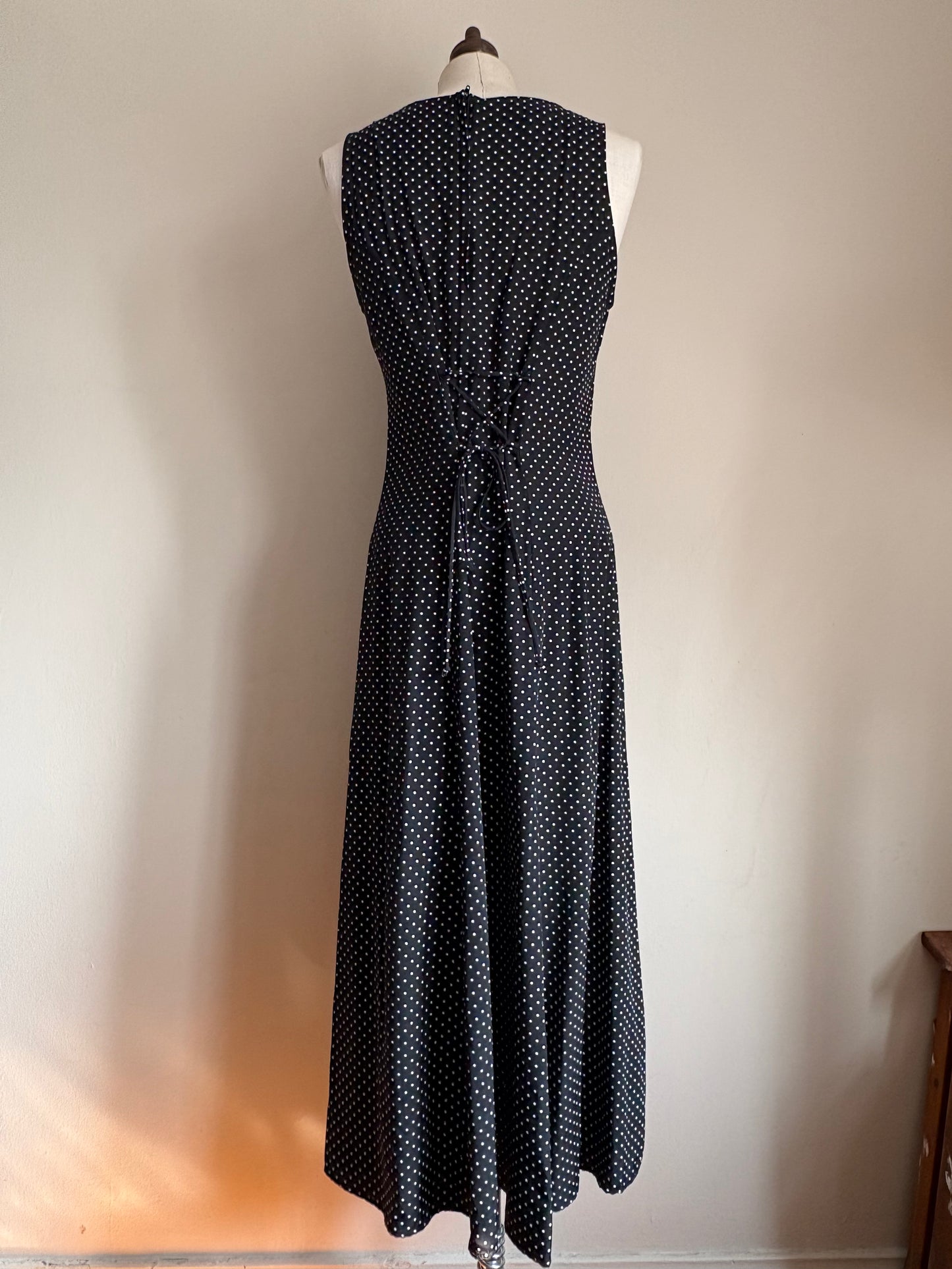 Vintage 1990s My Michelle Midi Length Polka Dot Dress