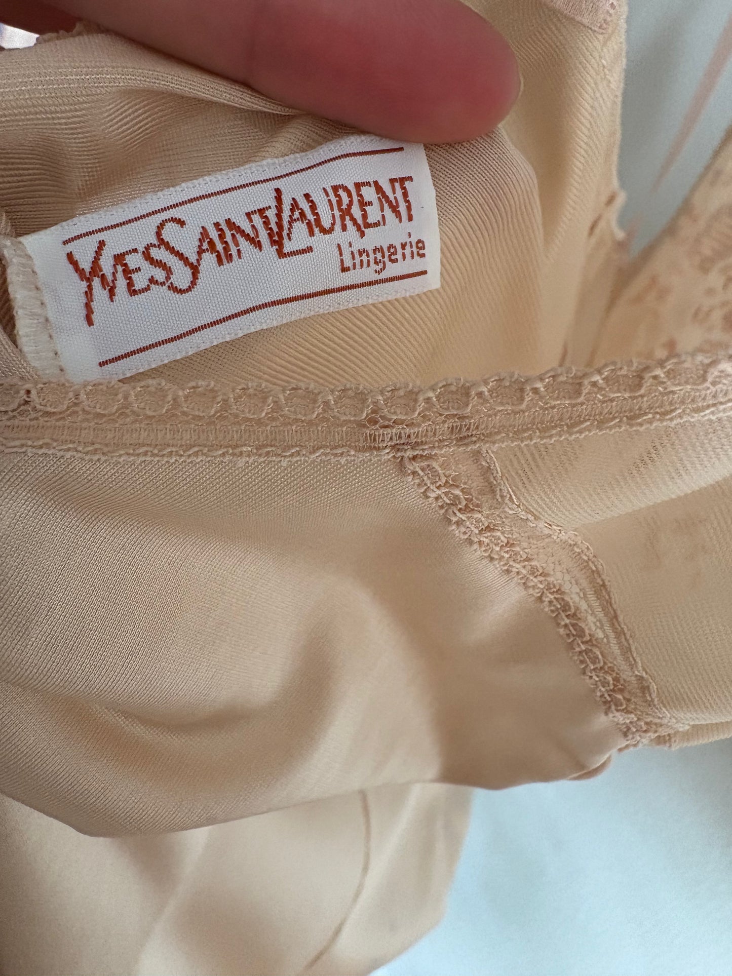 Vintage 1970s Yves Saint Laurent Nude Pink Teddy