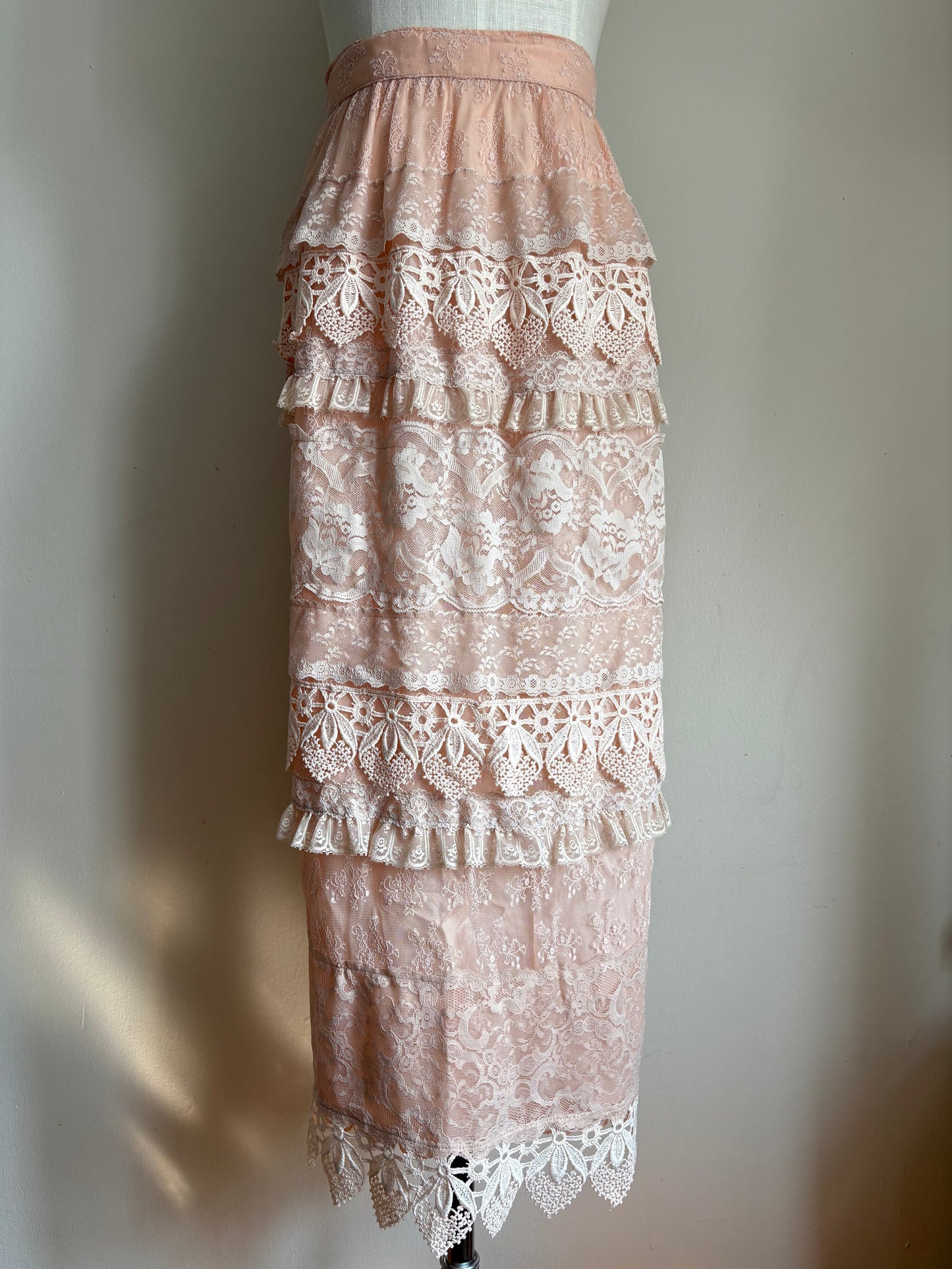 Vintage 1980s Lorrie Kabala Lace Beaded Set