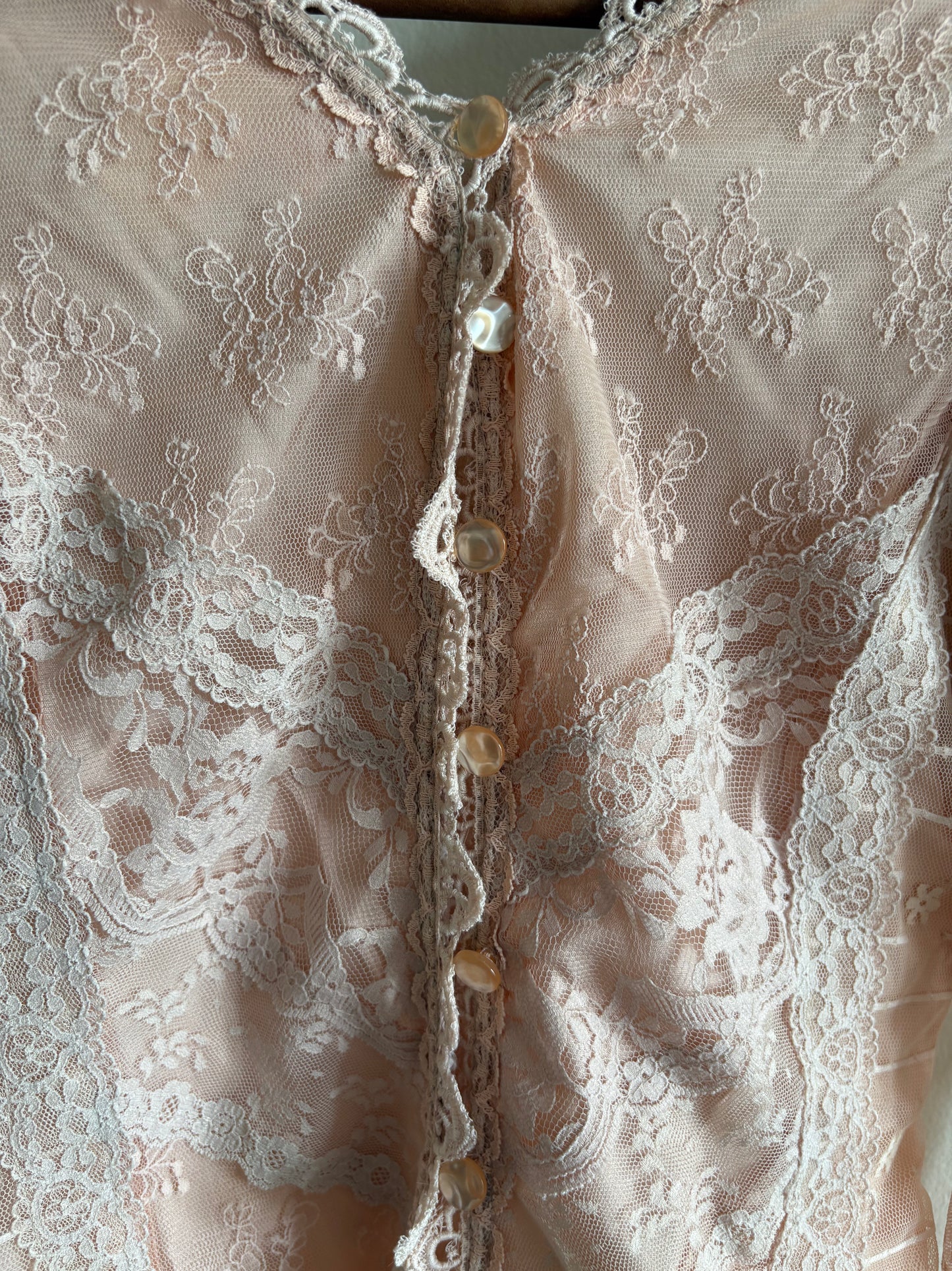Vintage 1980s Lorrie Kabala Lace Beaded Set
