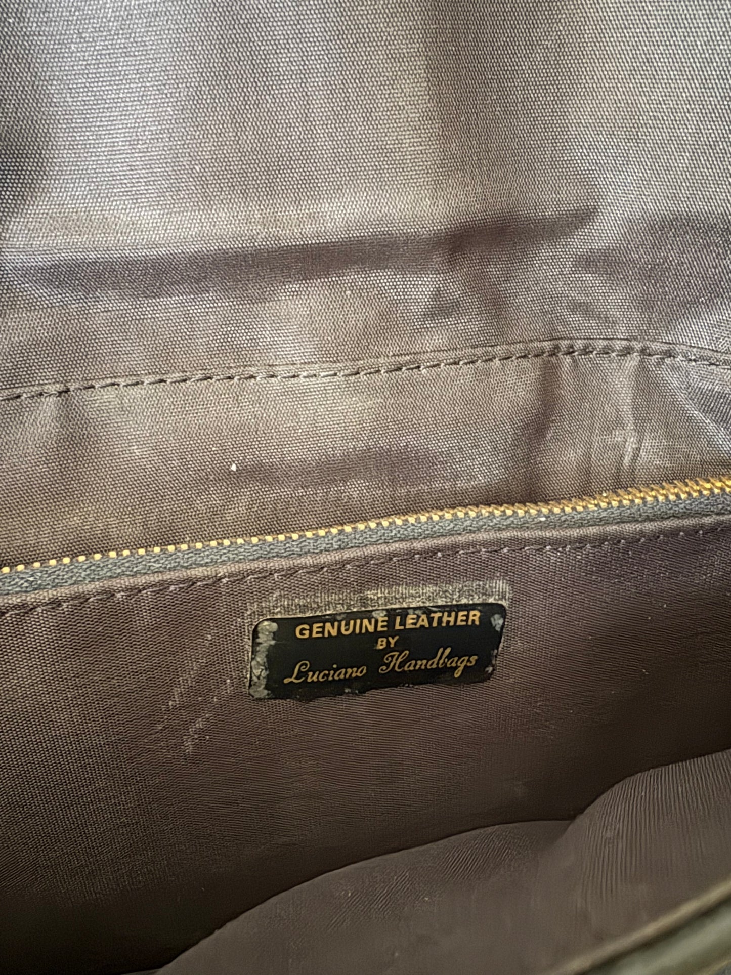 Vintage Luciano Black Leather Clutch