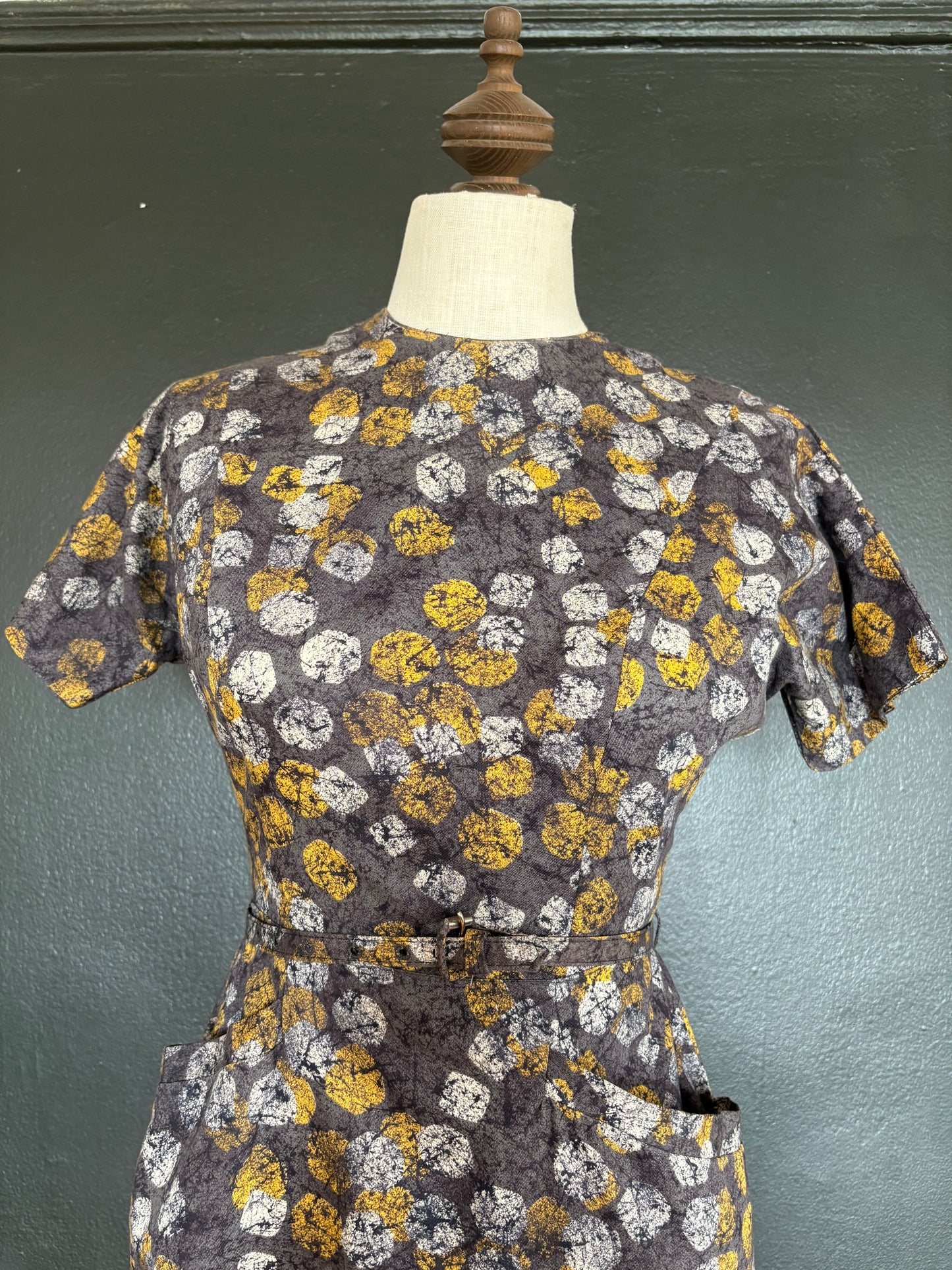 Vintage 1950s Short Sleeve "J. White" Dress