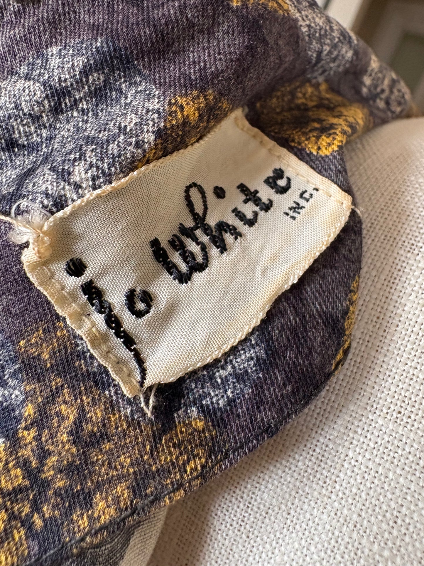 Vintage 1950s Short Sleeve "J. White" Dress