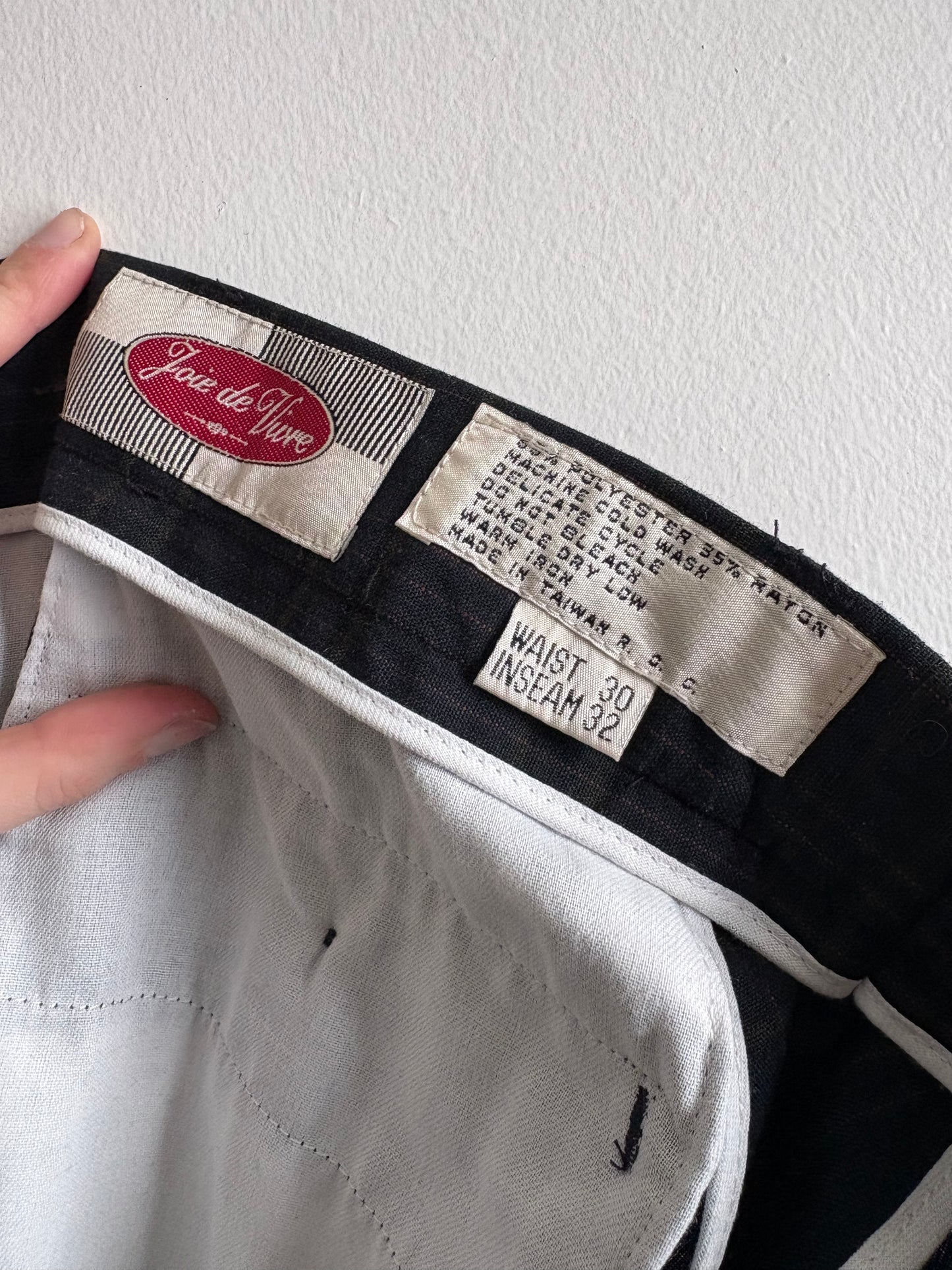 Vintage 1980s High Waist Plaid Joie de Vivre Plaid Trousers