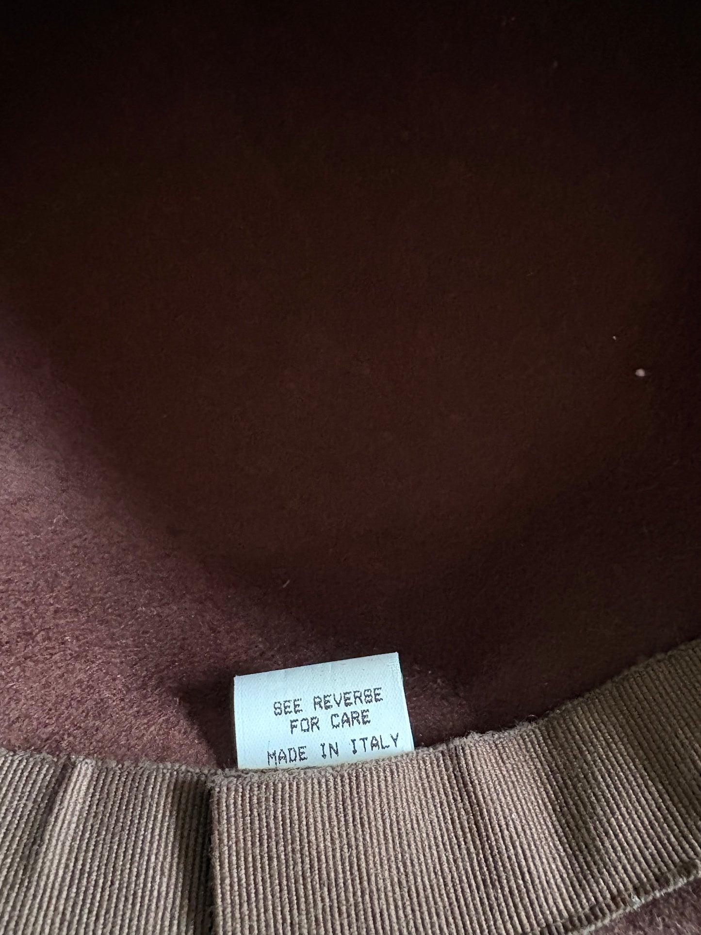 Vintage Brown Italian Wool Bowler Hat