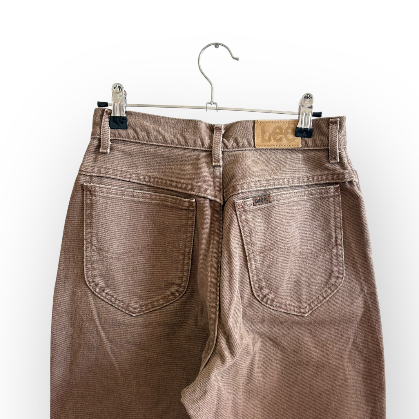 Vintage 1990s Lee High Waist Tapered Leg Brown Denim Jeans