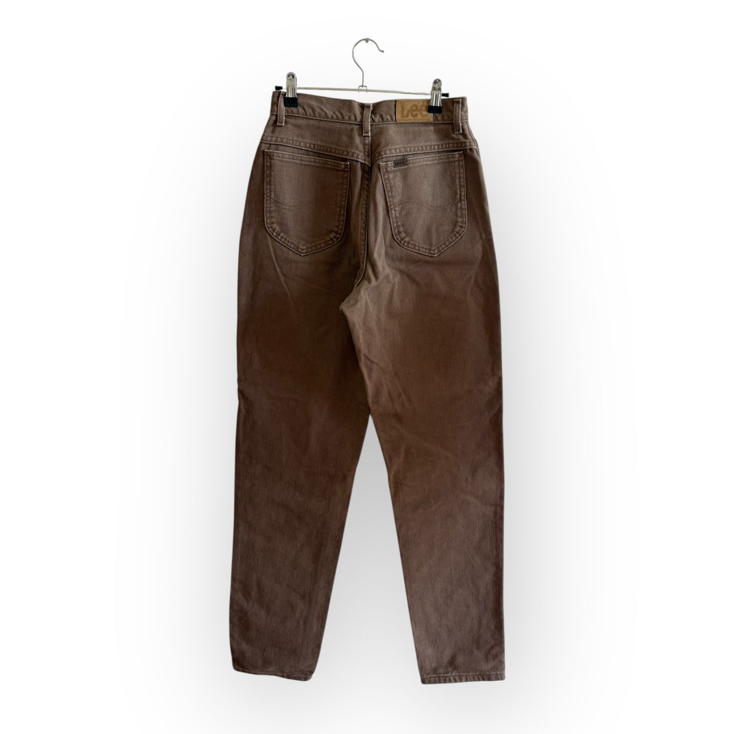 Vintage 1990s Lee High Waist Tapered Leg Brown Denim Jeans