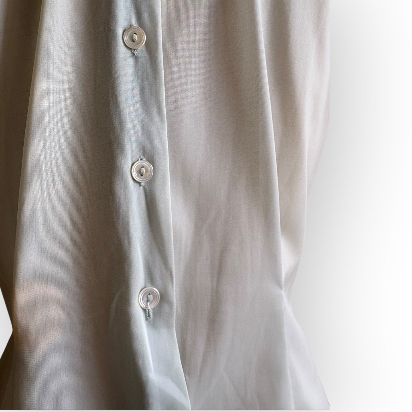 Vintage 1960s Sheer Pale Blue Short Sleeve Blouse