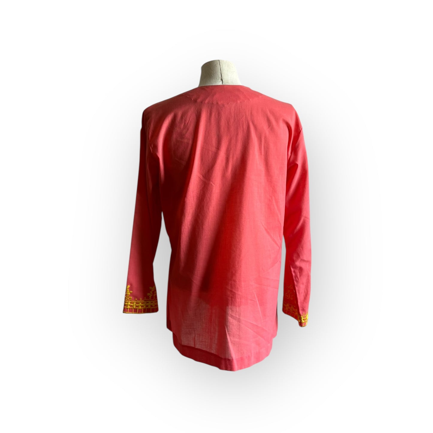 Vintage 1960s Peach and Yellow Tunic Blouse