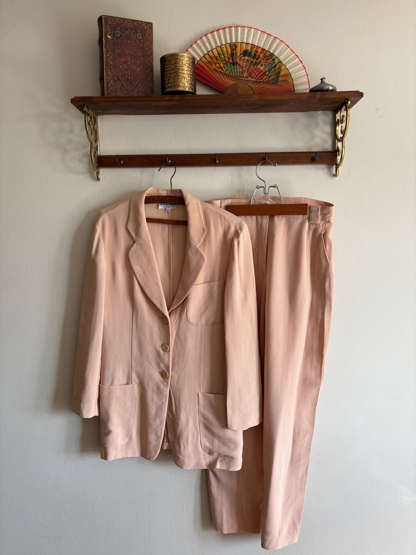 Vintage 1990s Giorgio Armani Le Collezioni Linen Pant Suit