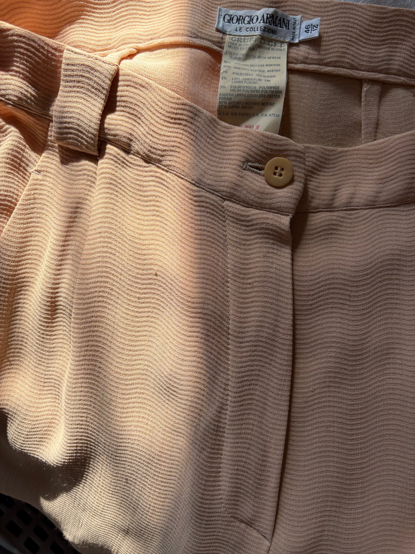 Vintage 1990s Giorgio Armani Le Collezioni Linen Pant Suit