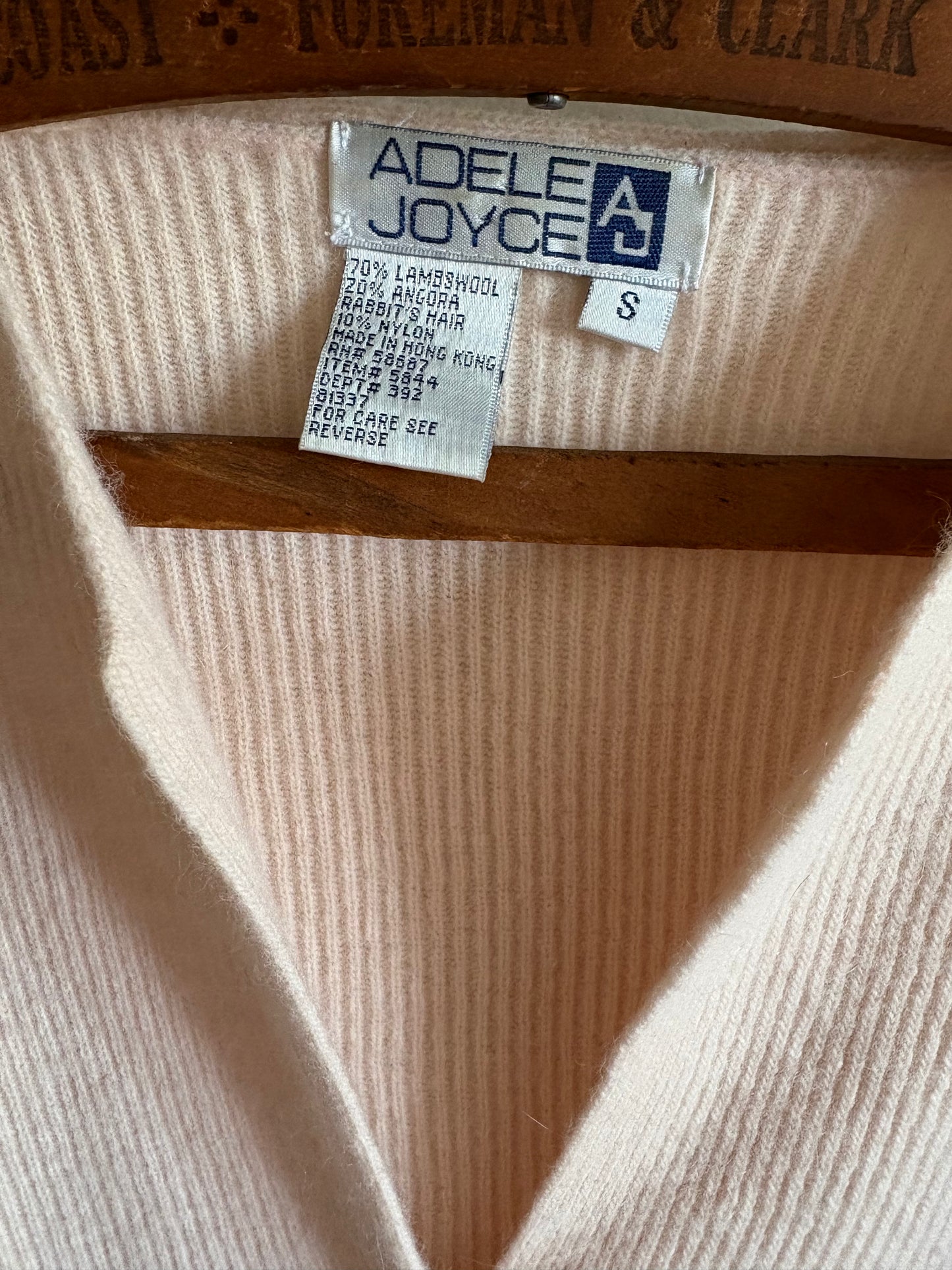 Vintage 1980s Adele Joyce Pink Cardigan