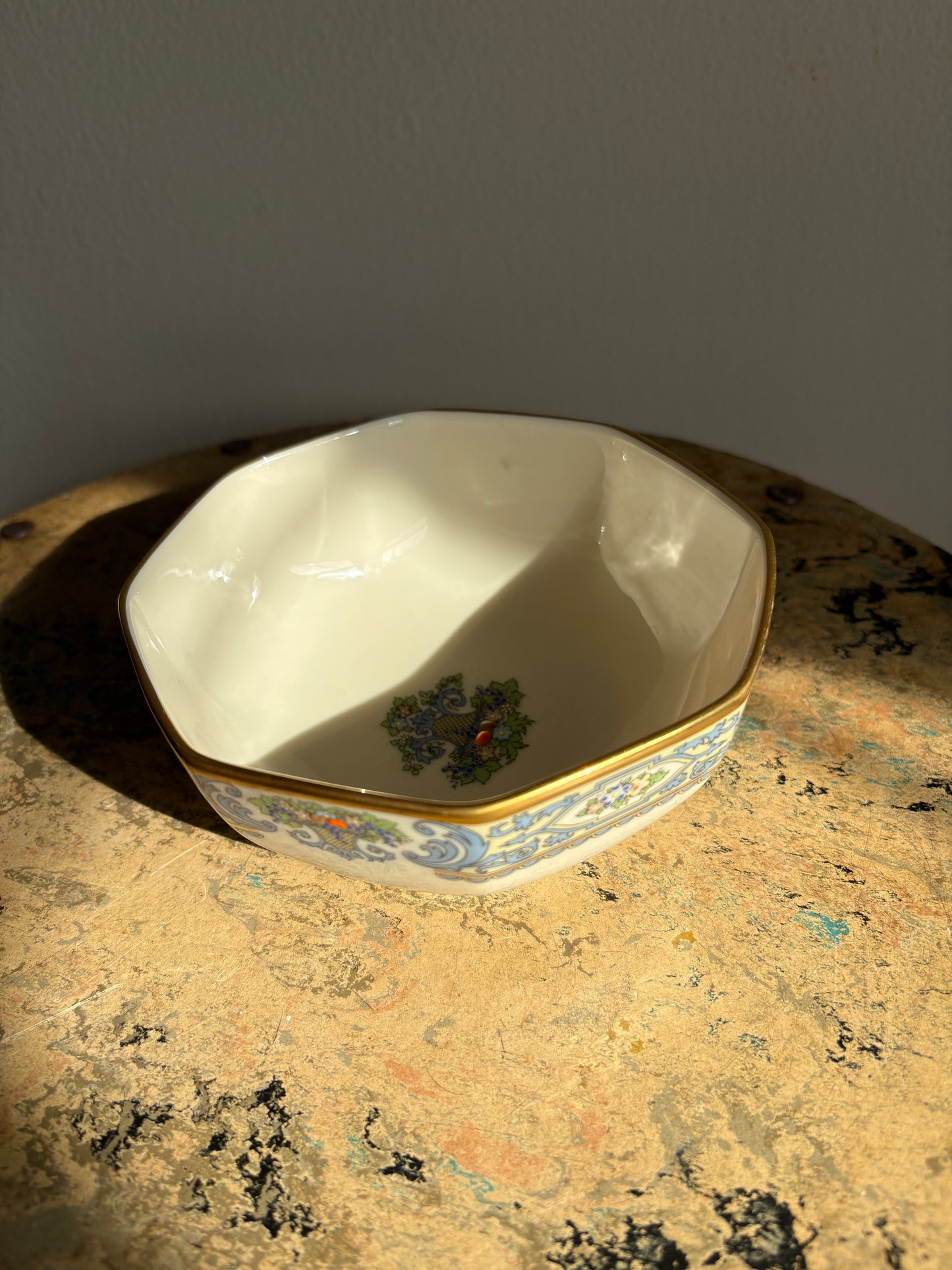 Vintage Lenox Autumn 5" Octagonal Porcelain Bowl