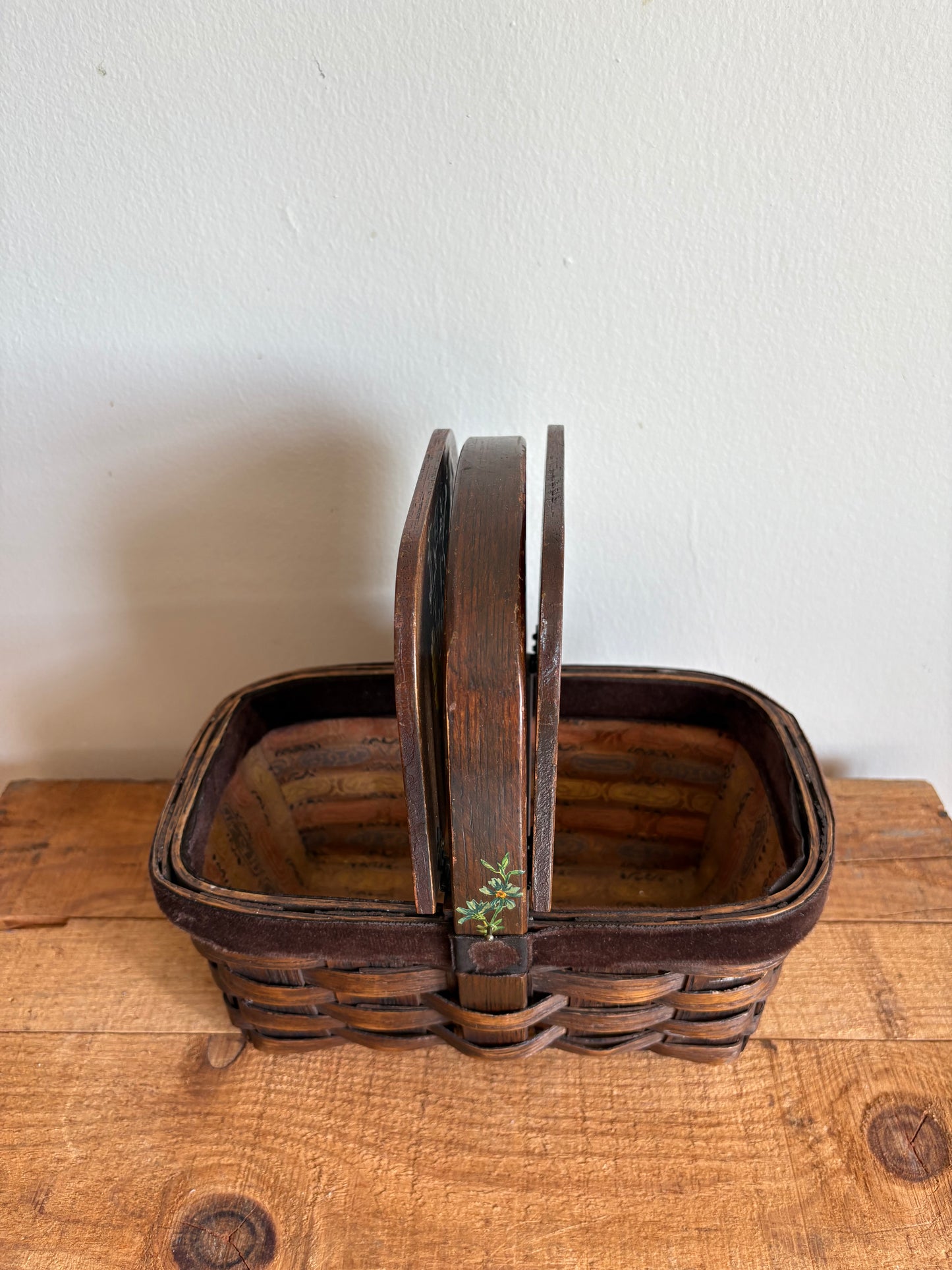 Vintage 1960s Picnic Basket Purse