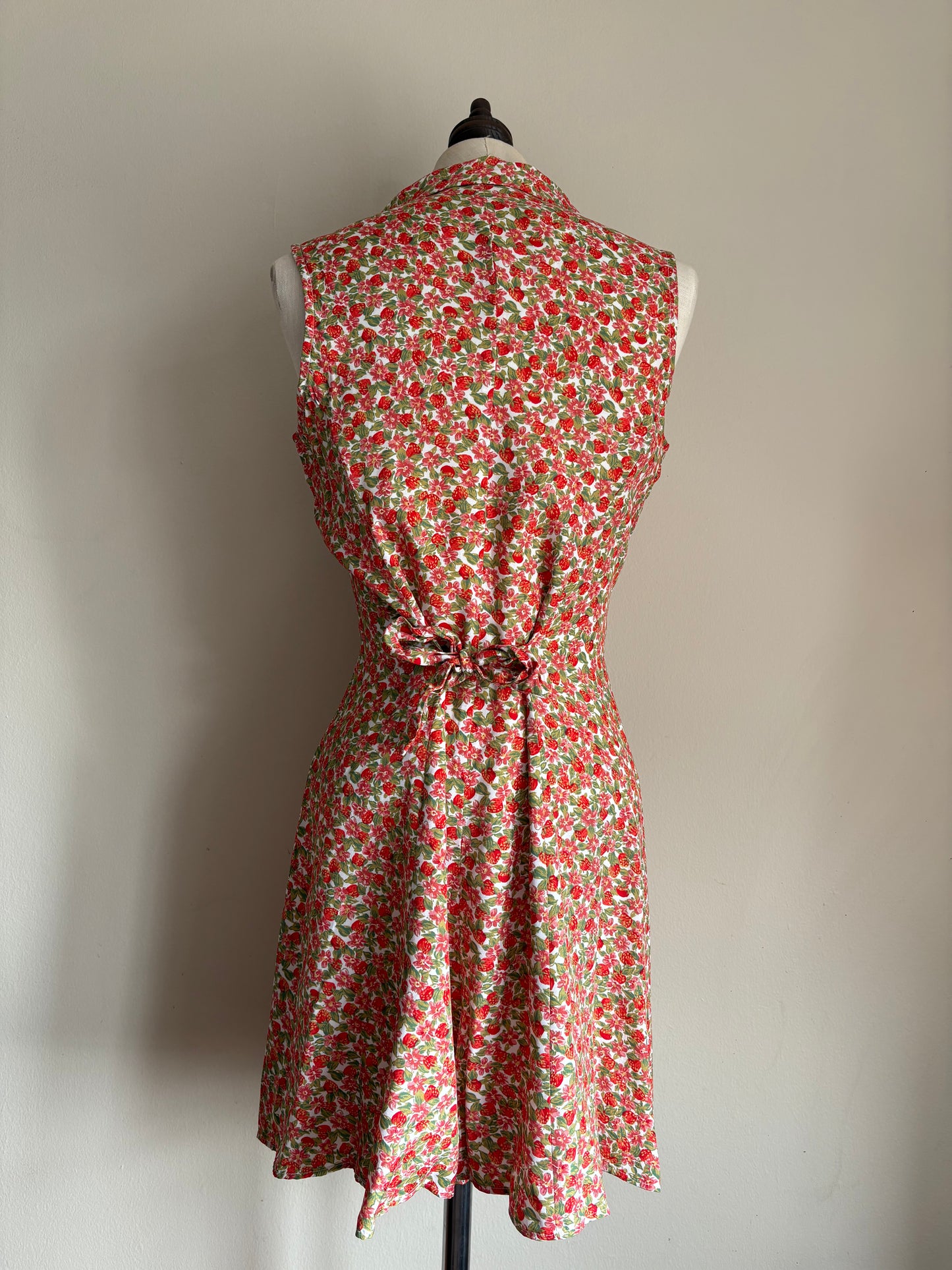 Vintage 1990s Express Strawberries & Flowers Sleeveless Romper