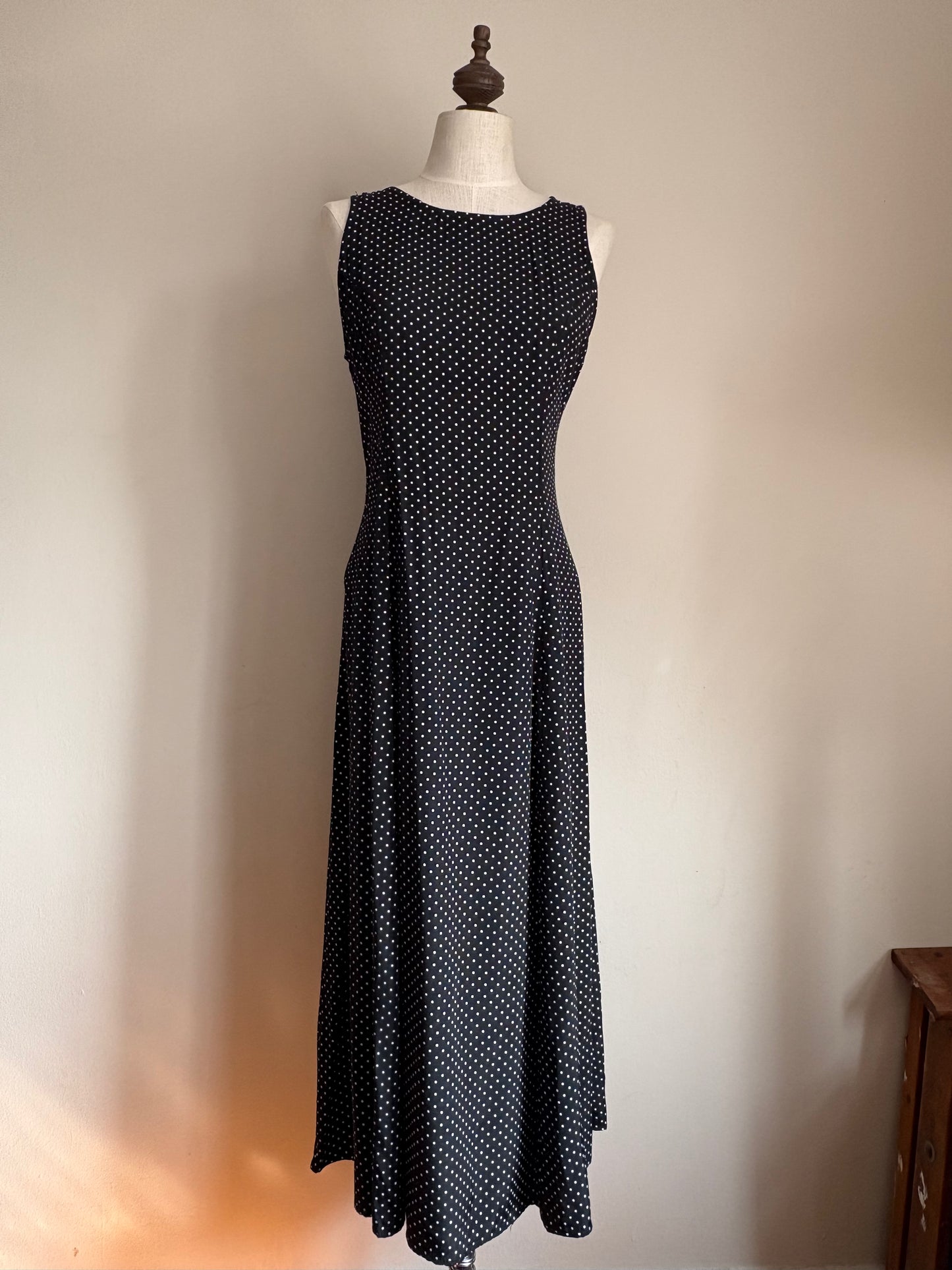 Vintage 1990s My Michelle Midi Length Polka Dot Dress