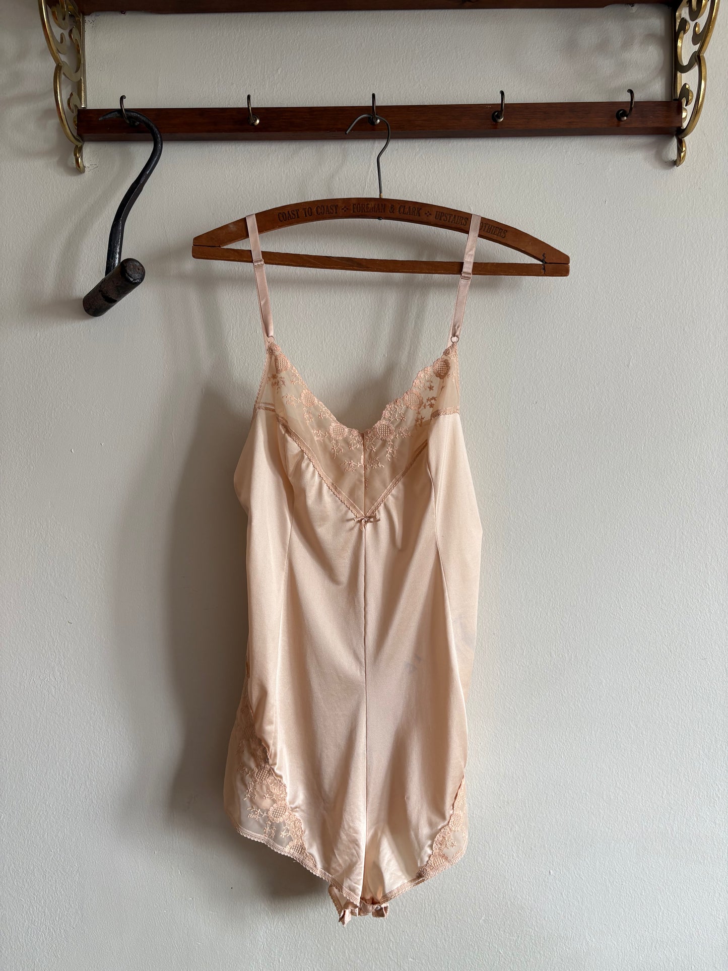 Vintage 1970s Yves Saint Laurent Nude Pink Teddy
