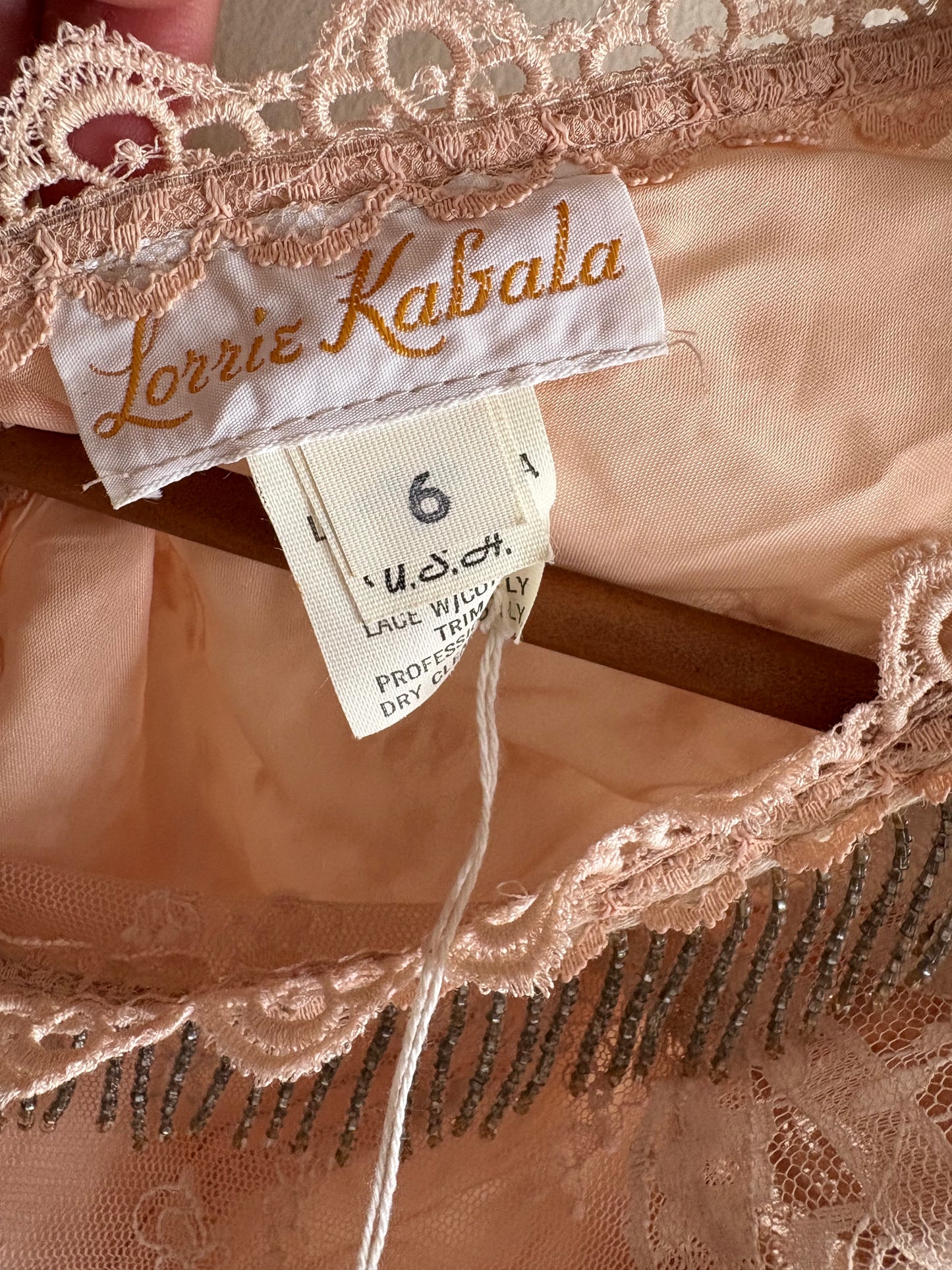 Vintage 1980s Lorrie Kabala Lace Beaded Set