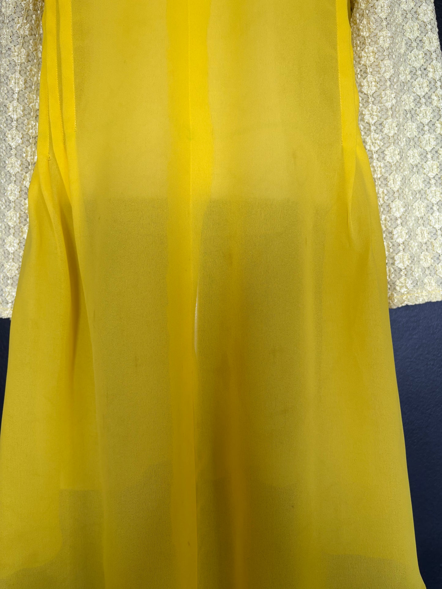 Vintage 1960s Yellow Babydoll Shift Dress