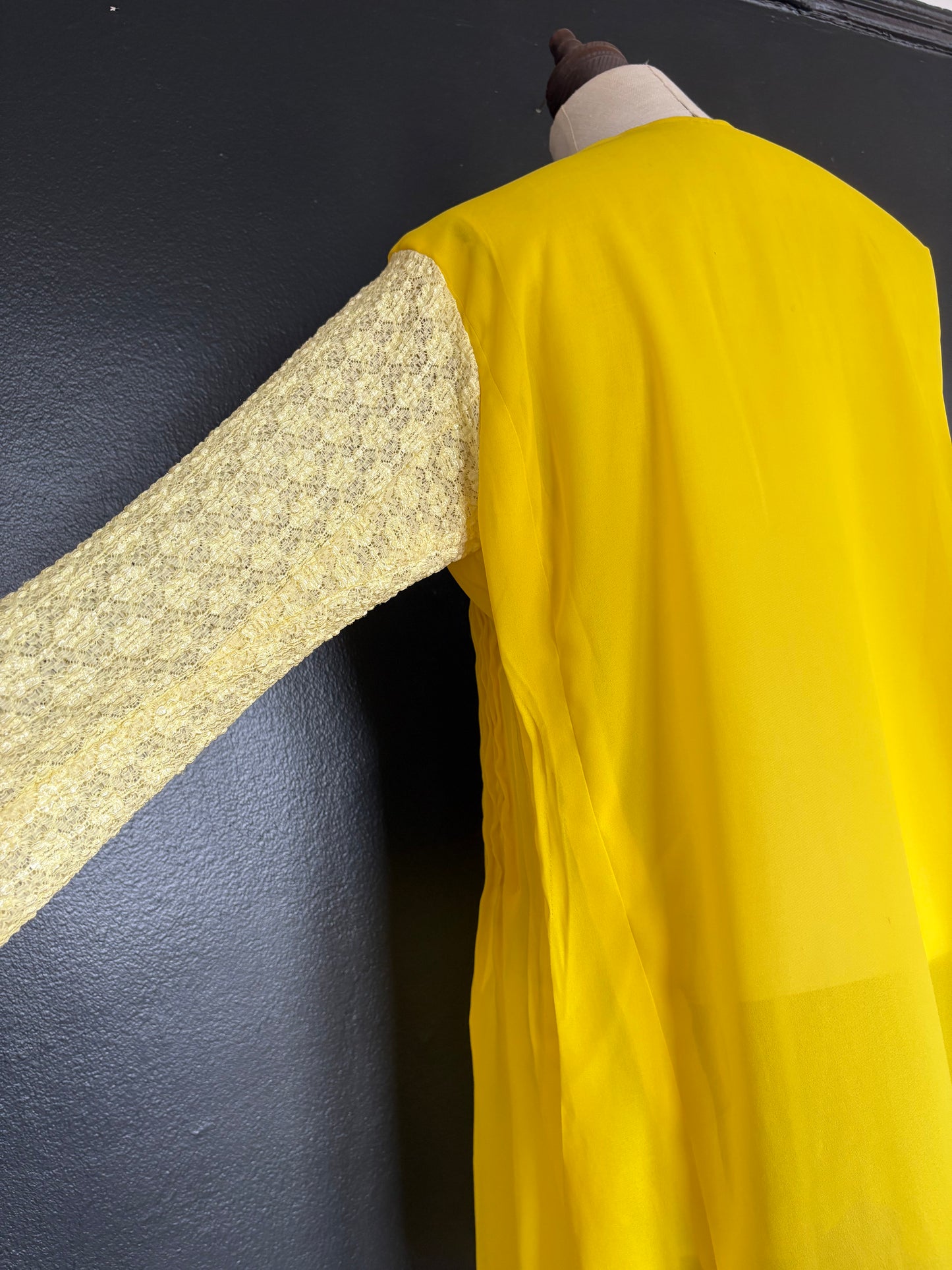 Vintage 1960s Yellow Babydoll Shift Dress