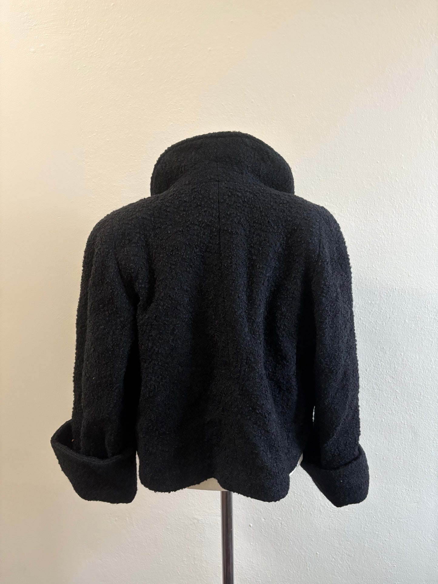 Vintage 1940s Black Cropped Jacket