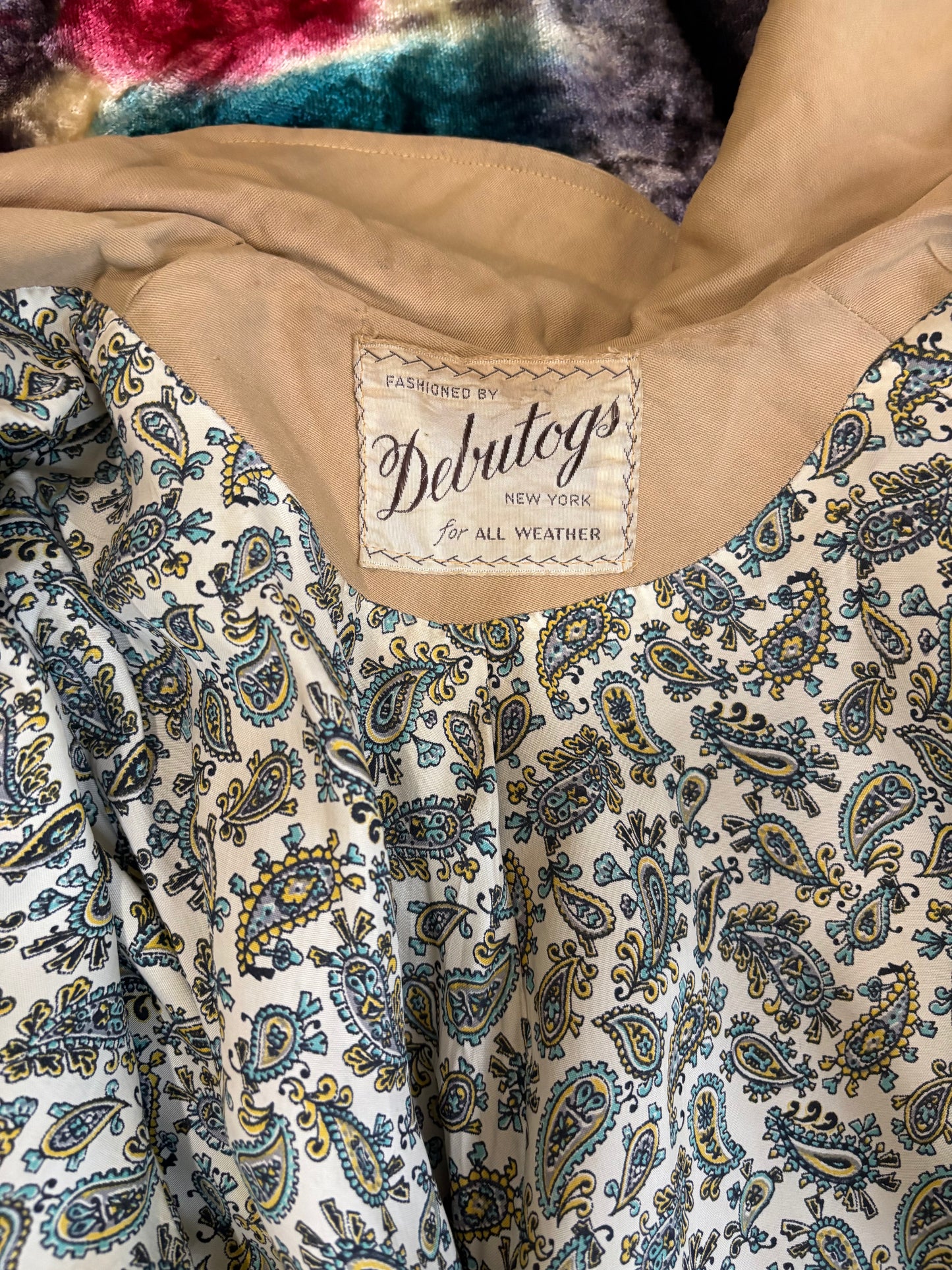 Vintage 1950s Debutogs New York All-Weather Coat