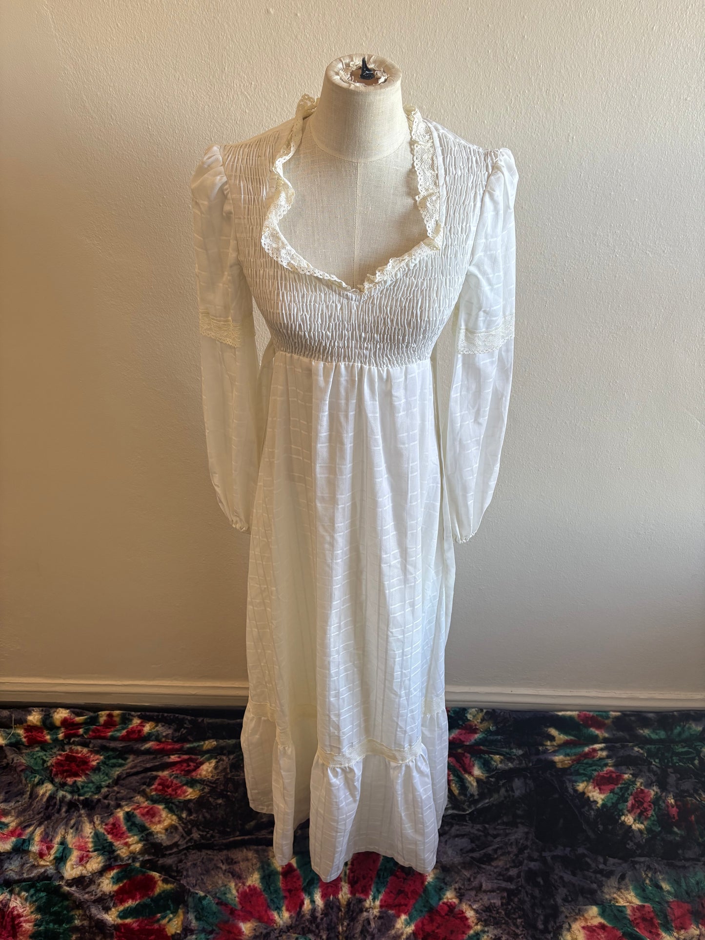Vintage 1970s Audrey Marlett for Jack Kramer California Prairie Dress