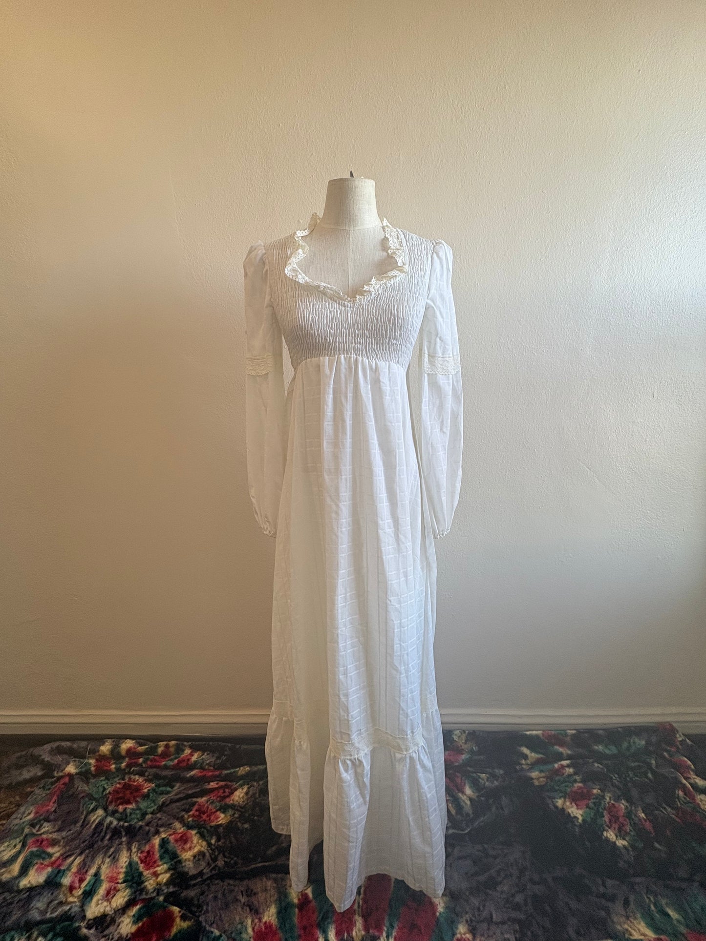 Vintage 1970s Audrey Marlett for Jack Kramer California Prairie Dress