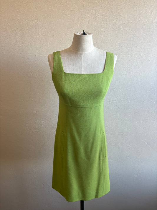 Vintage Cynthia Rowley Green Sleeveless Mini Dress