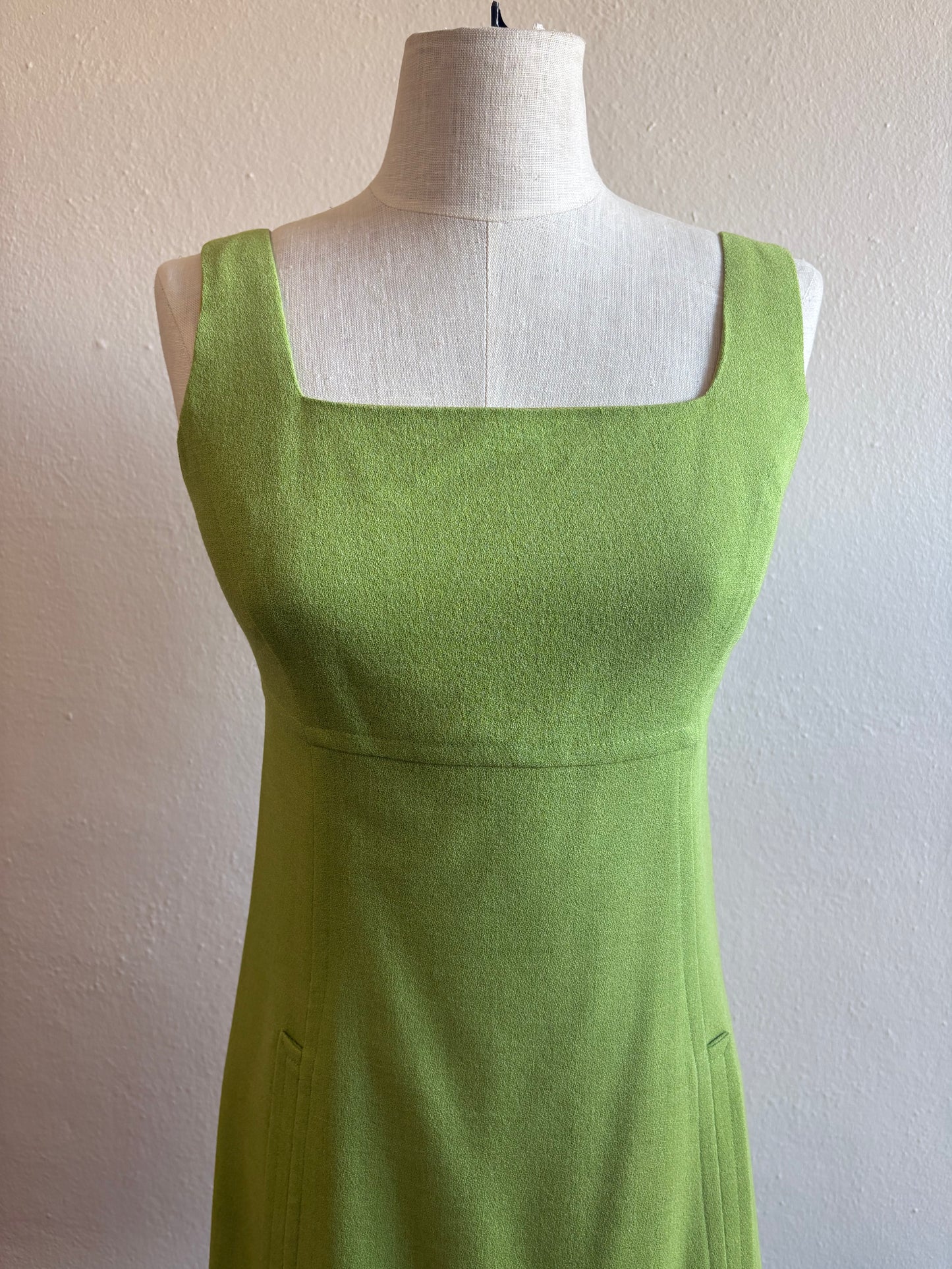 Vintage Cynthia Rowley Green Sleeveless Mini Dress