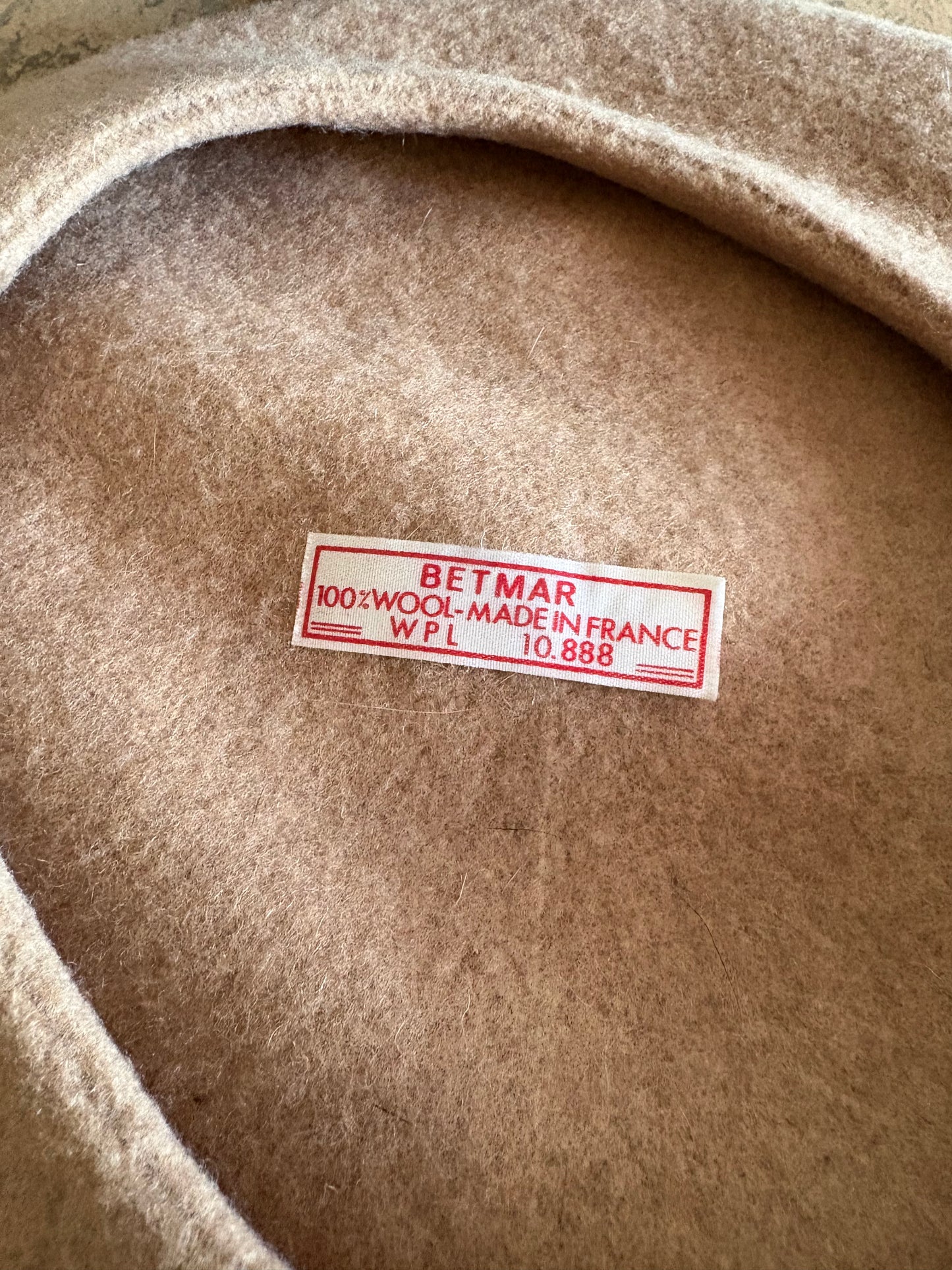 Vintage Betmar French Tan Wool Beret Hat