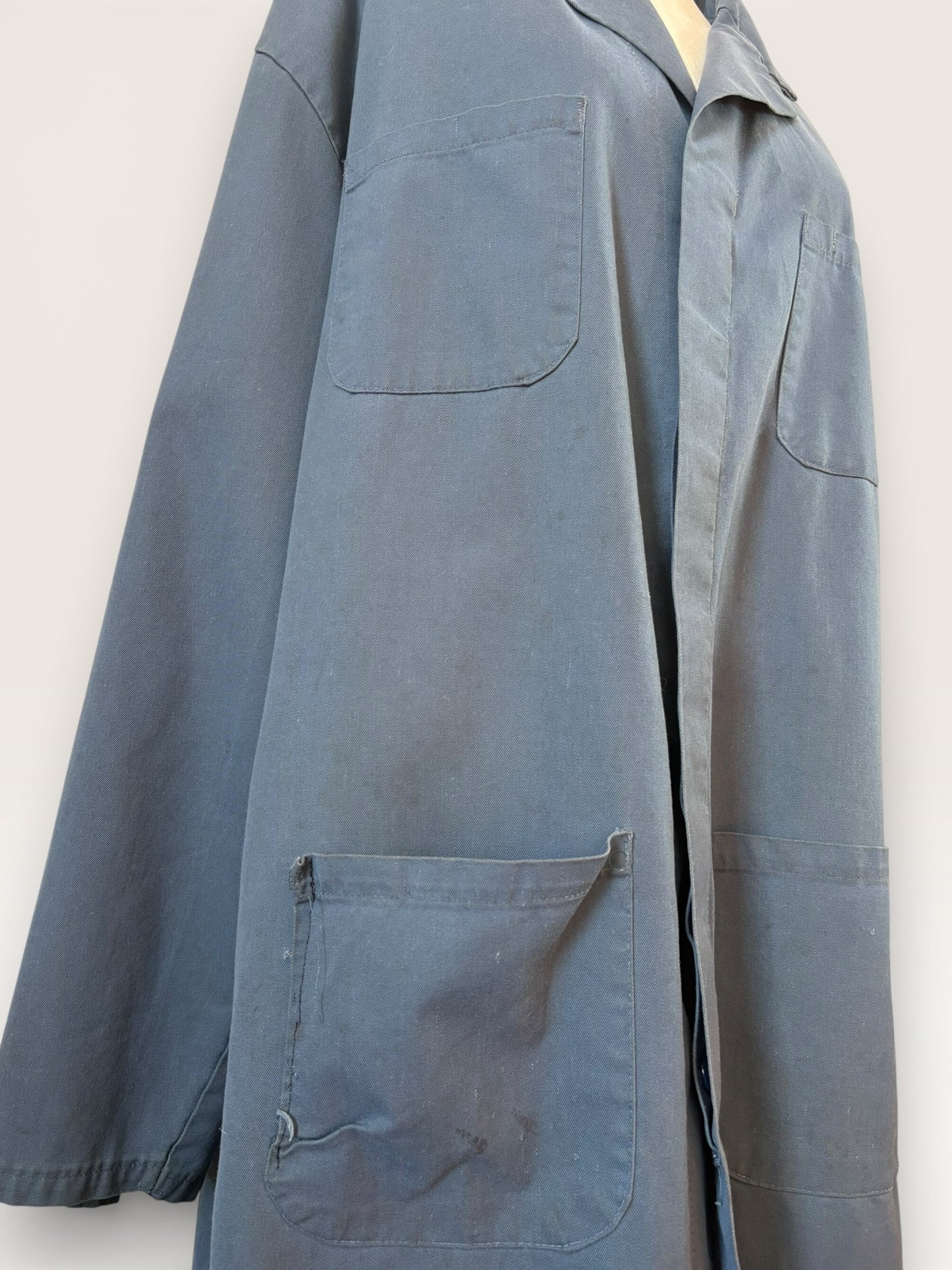 Vintage 1970s Blue Utility Coat Oversized Union Made