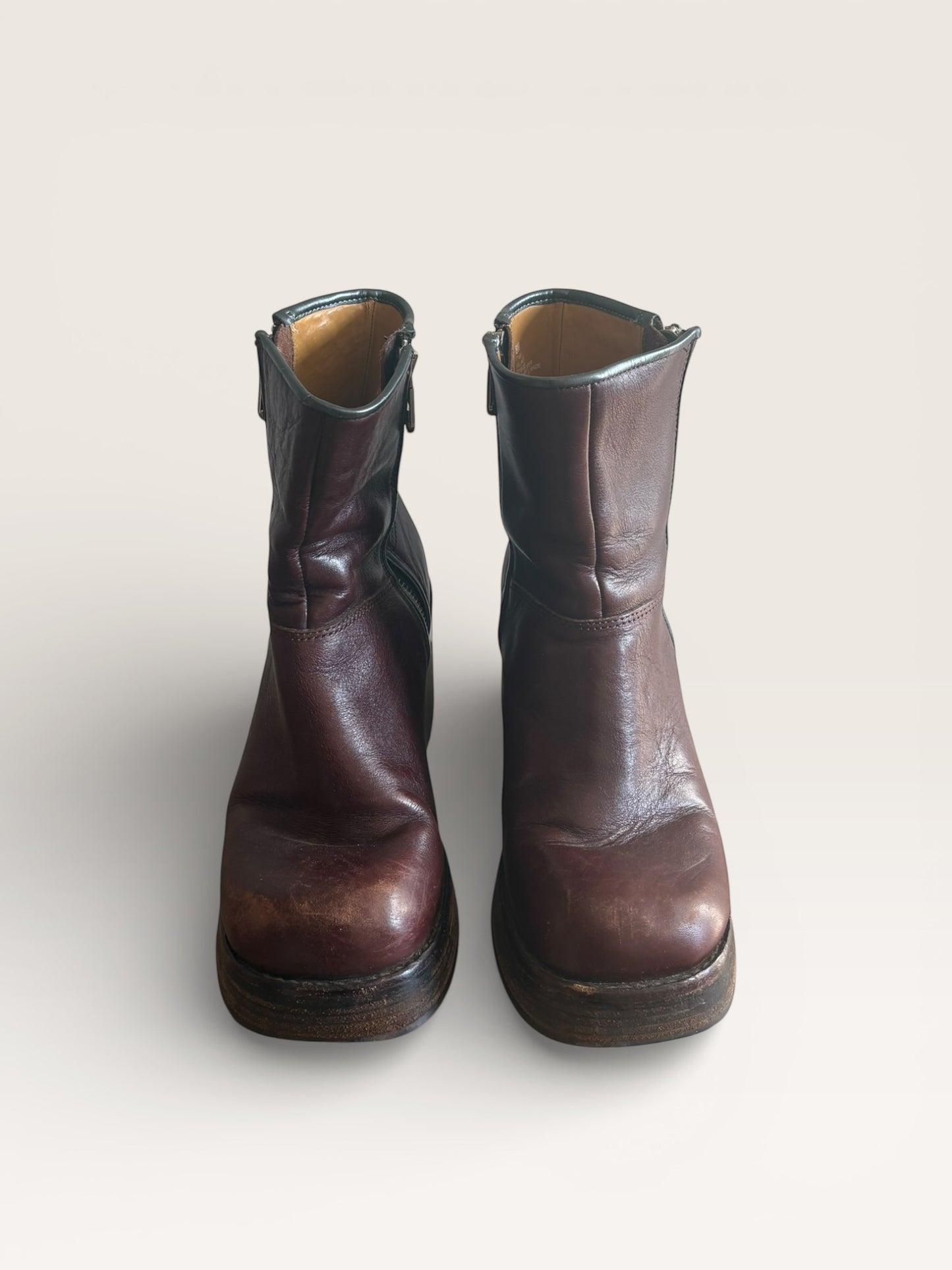 Vintage Y2K RARE Frye Village Chunky Platform Ankle Boots