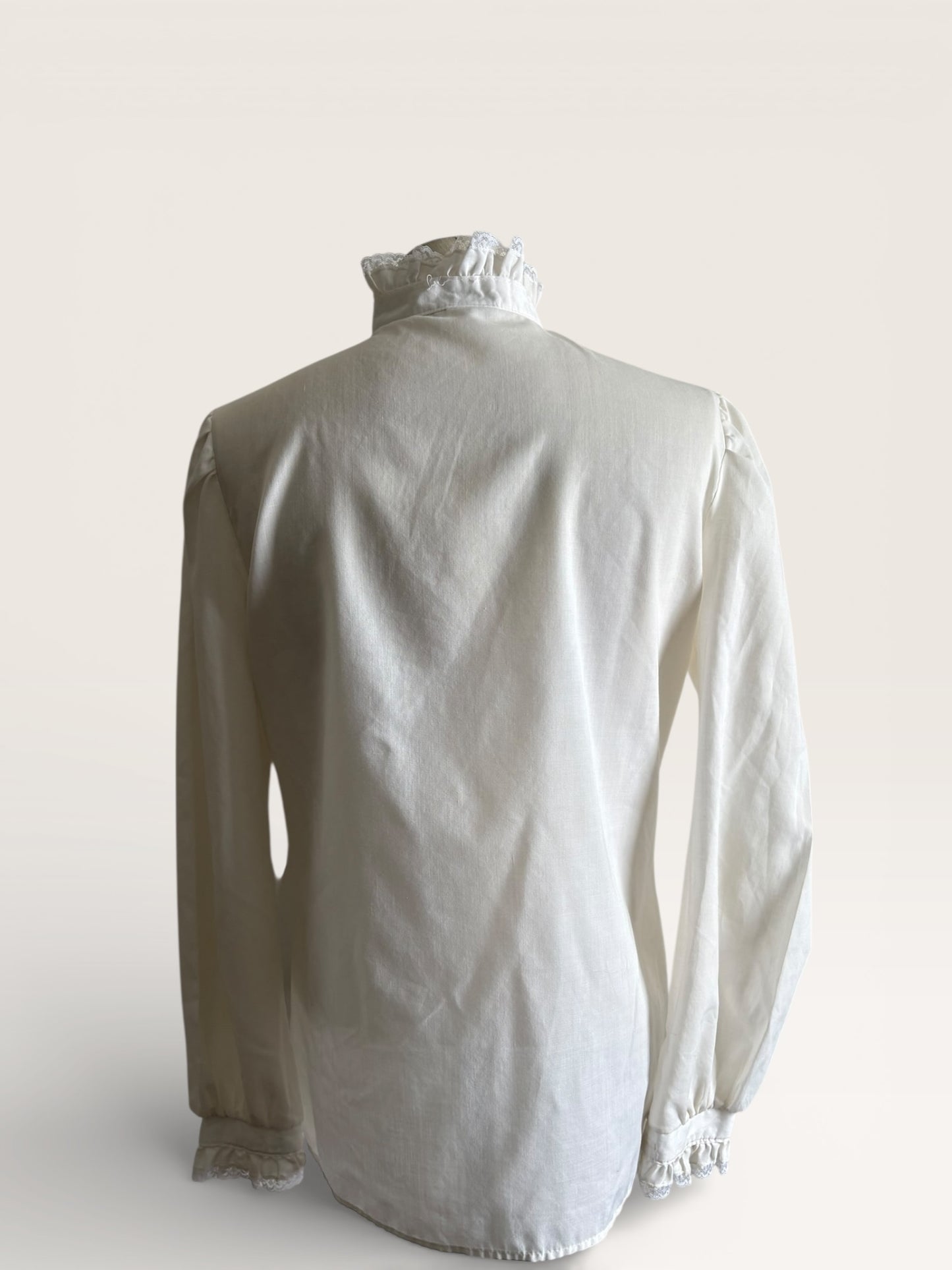 Vintage 1960s St. Amy Cotton Ruffle Collar Blouse