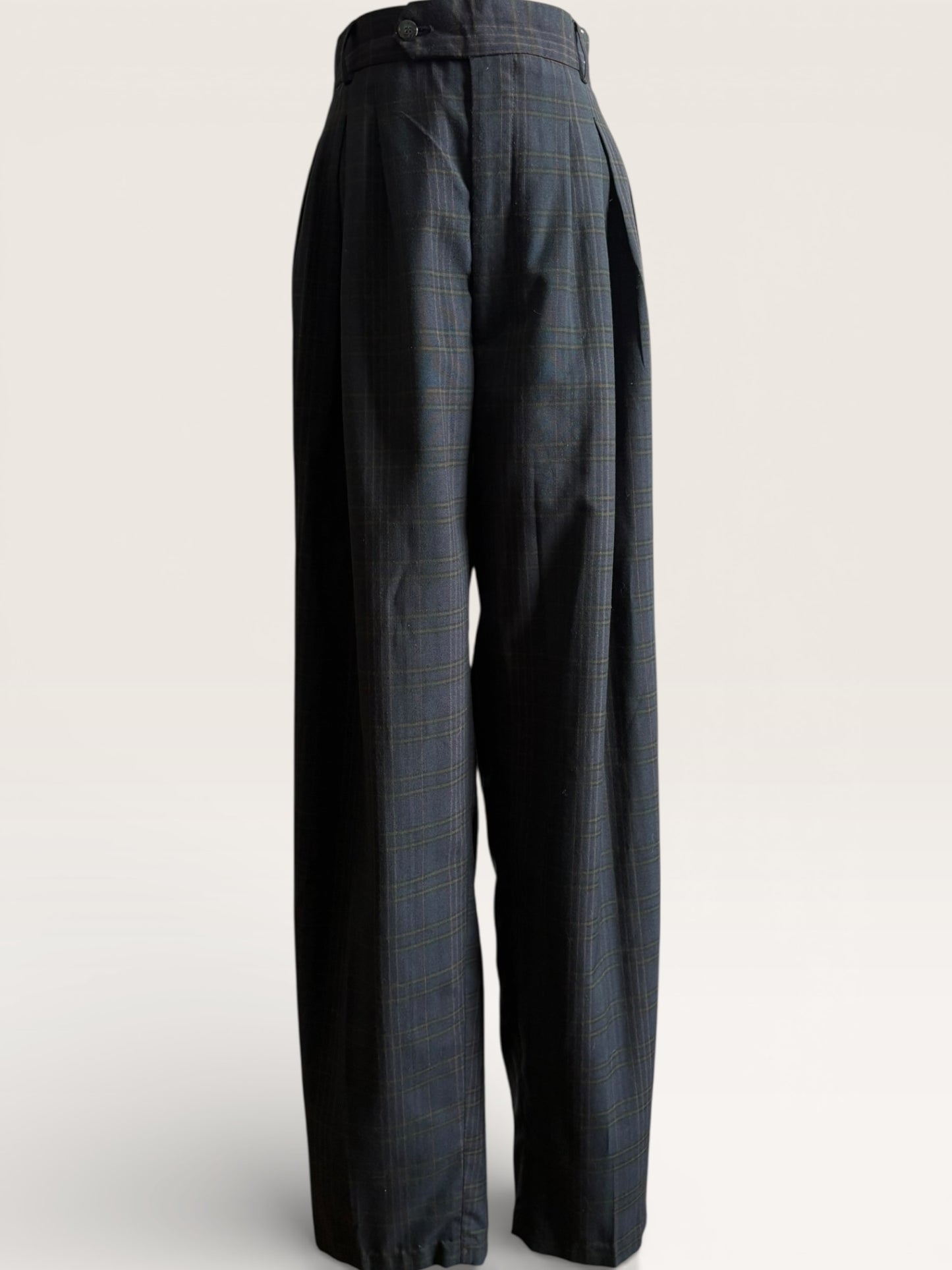 Vintage 1980s High Waist Plaid Joie de Vivre Plaid Trousers