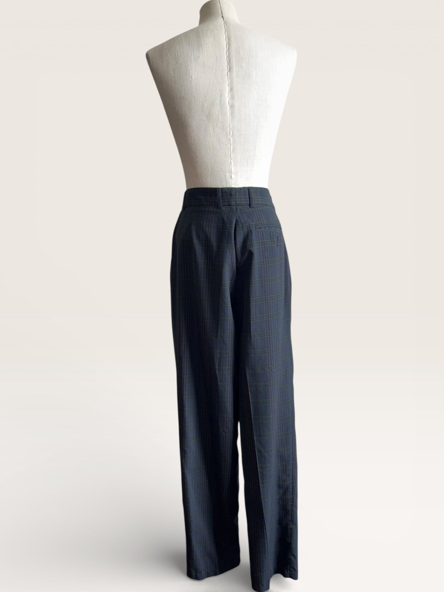 Vintage 1980s High Waist Plaid Joie de Vivre Plaid Trousers