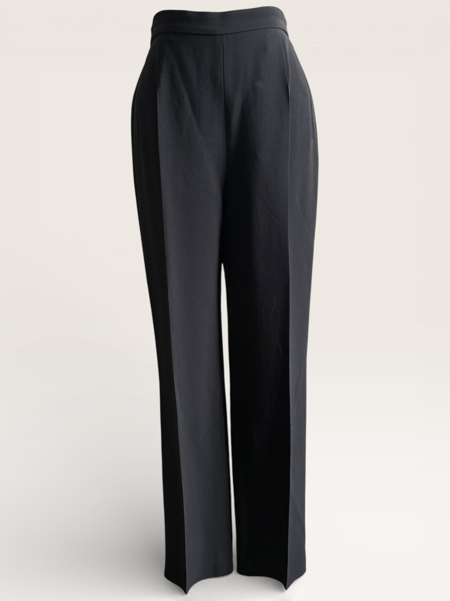 Vintage 1990s Moschino Couture High Waist Tapered Black Pants