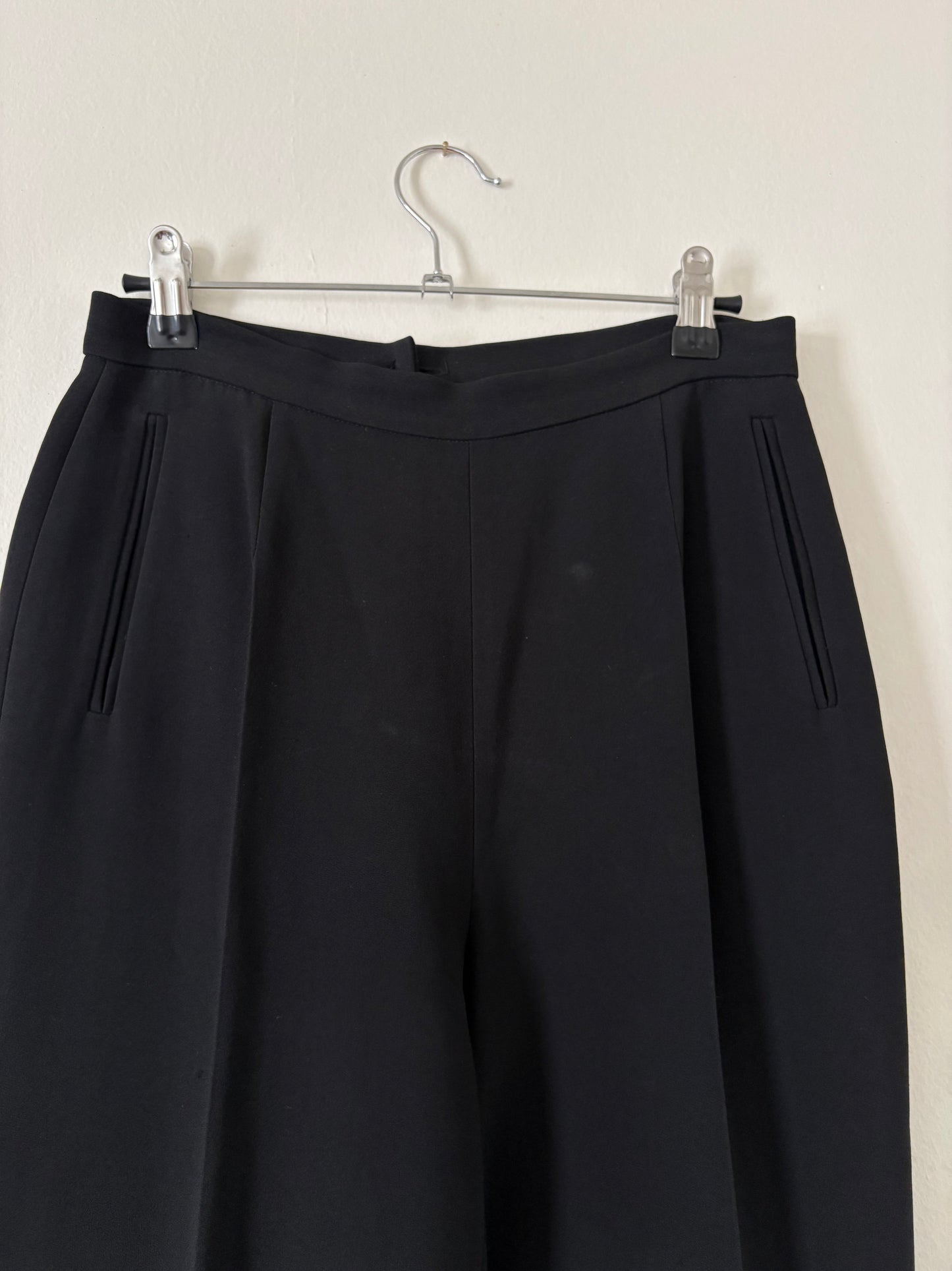 Vintage 1990s Moschino Couture High Waist Tapered Black Pants