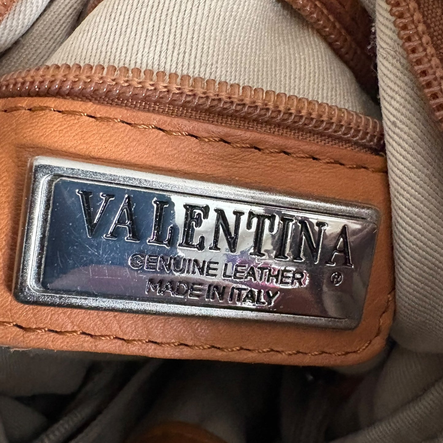 Valentina Genuine Leather Brown Slouchy Crossbody Bag
