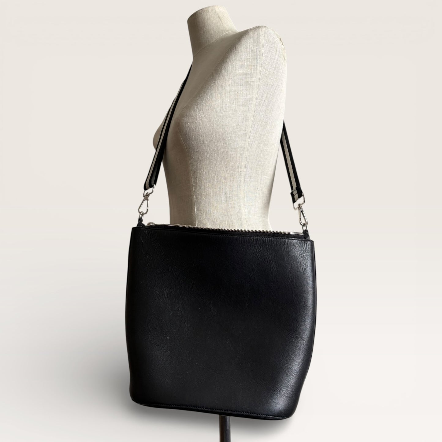 Alexander Wang Black Leather Crossbody Bucket Bag