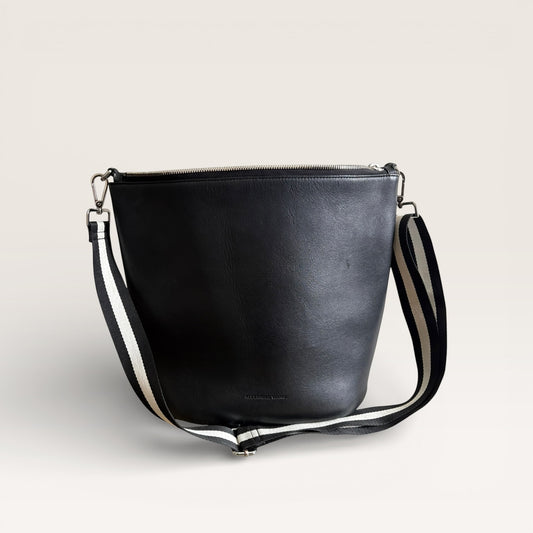 Alexander Wang Black Leather Crossbody Bucket Bag
