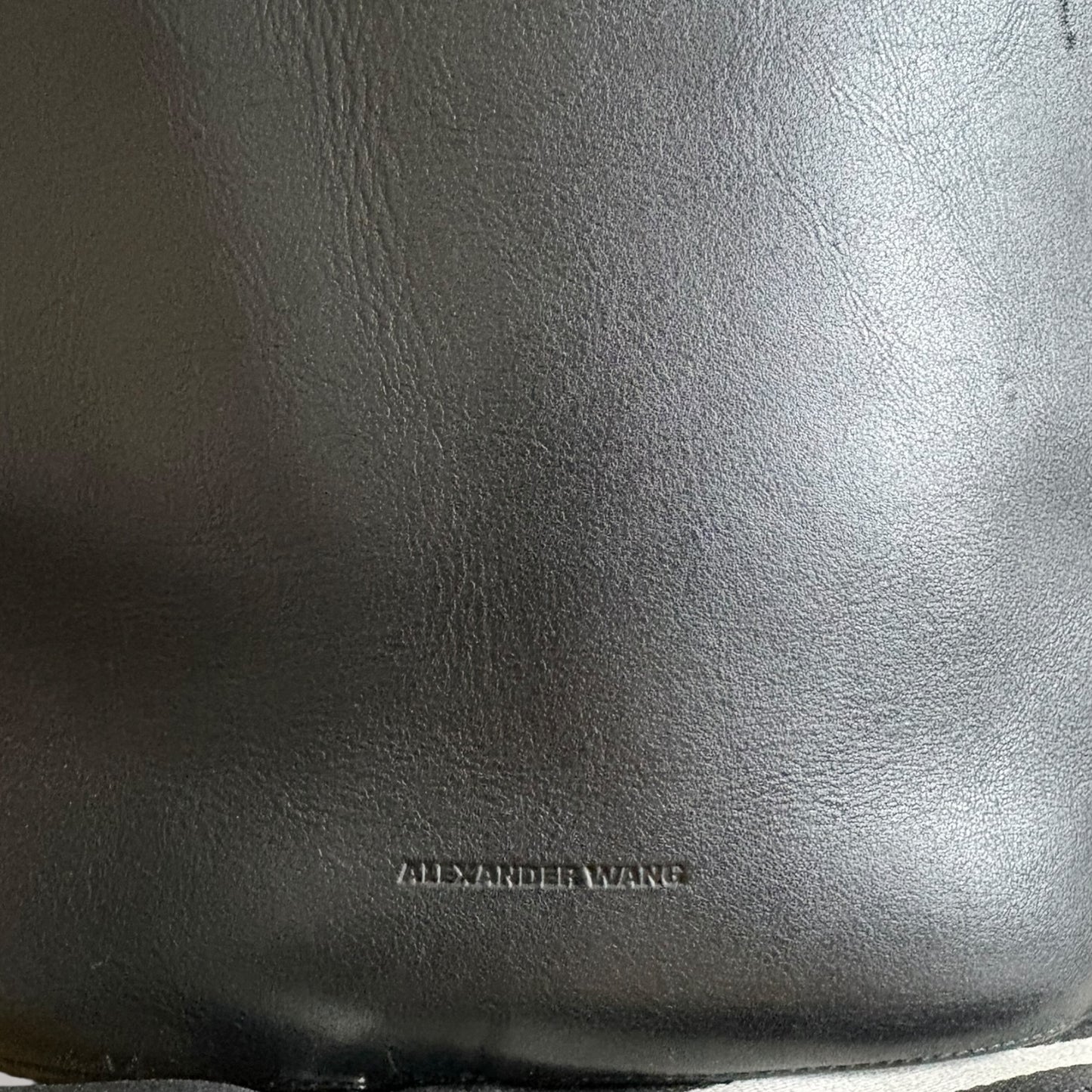 Alexander Wang Black Leather Crossbody Bucket Bag