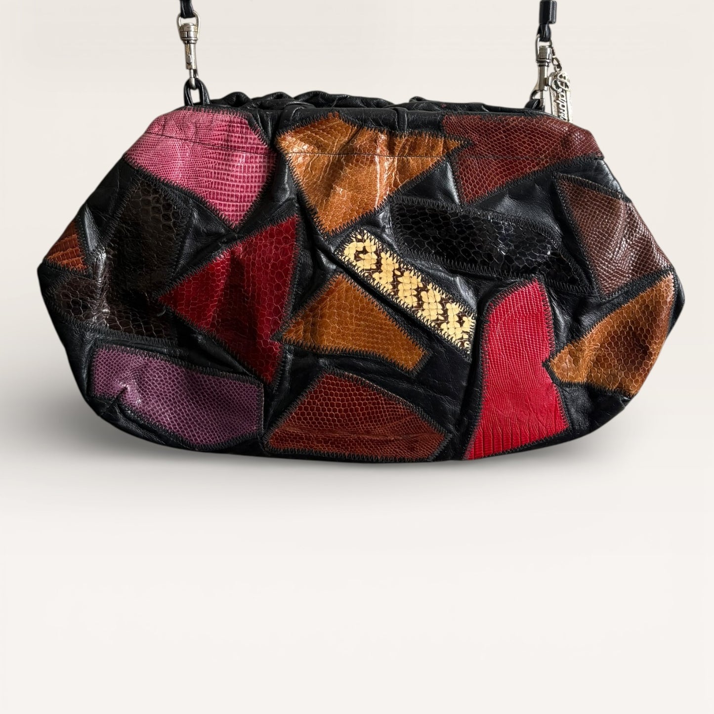 Vintage Caprice Patchwork Leather Shoulder Bag