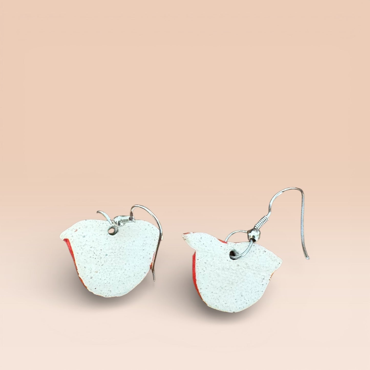 Vintage 1980s Ceramic Smiling Lips Dangle Earrings
