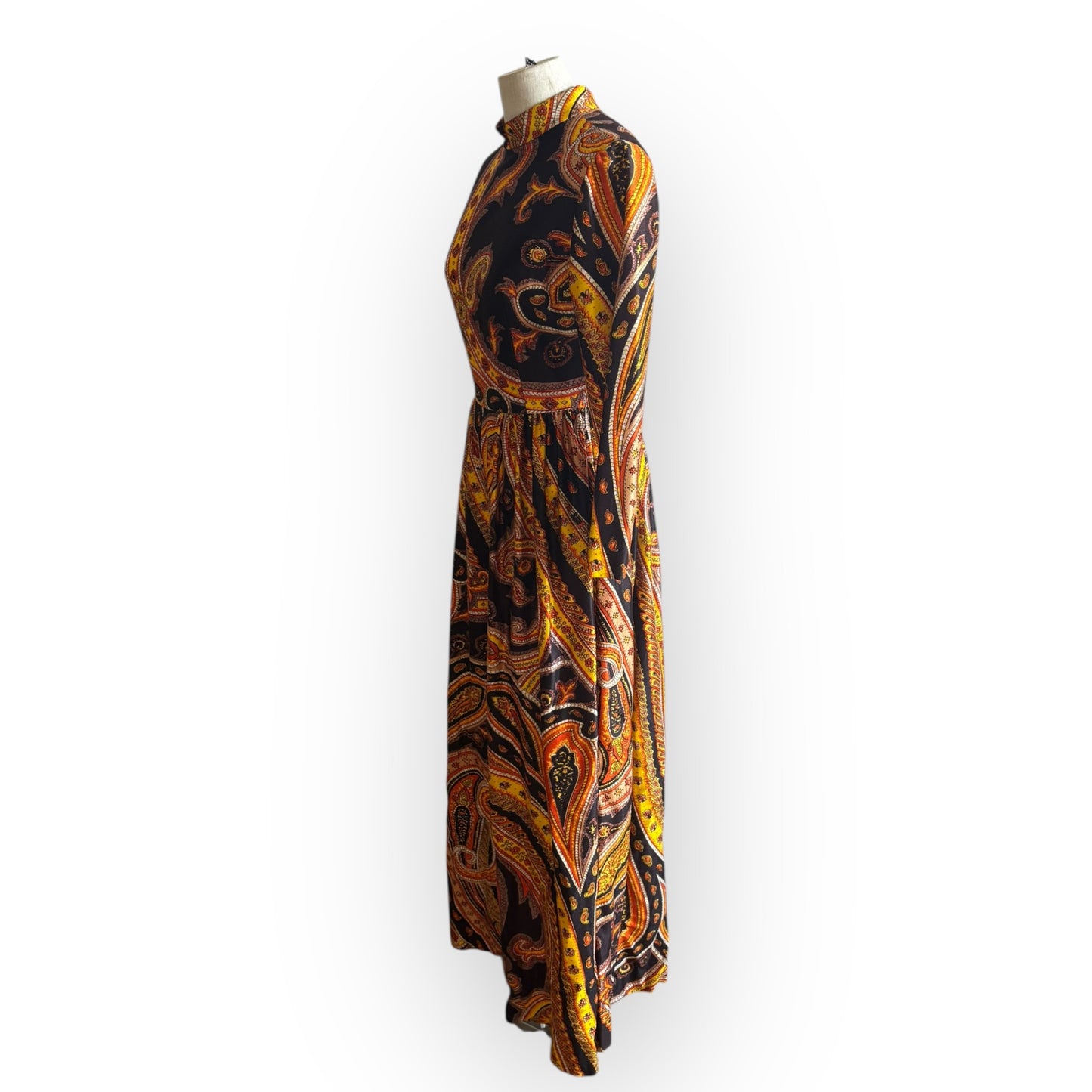 Vintage 1970s Sandra Sage Bowie-Esque Wide Leg Paisley Jumpsuit