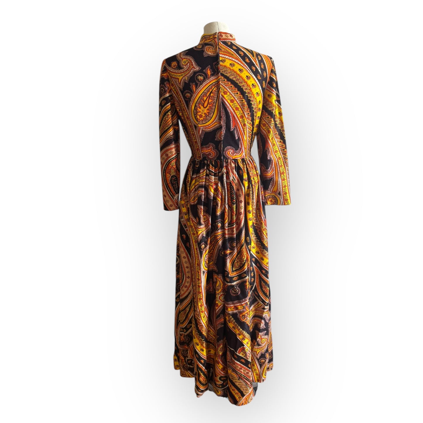 Vintage 1970s Sandra Sage Bowie-Esque Wide Leg Paisley Jumpsuit