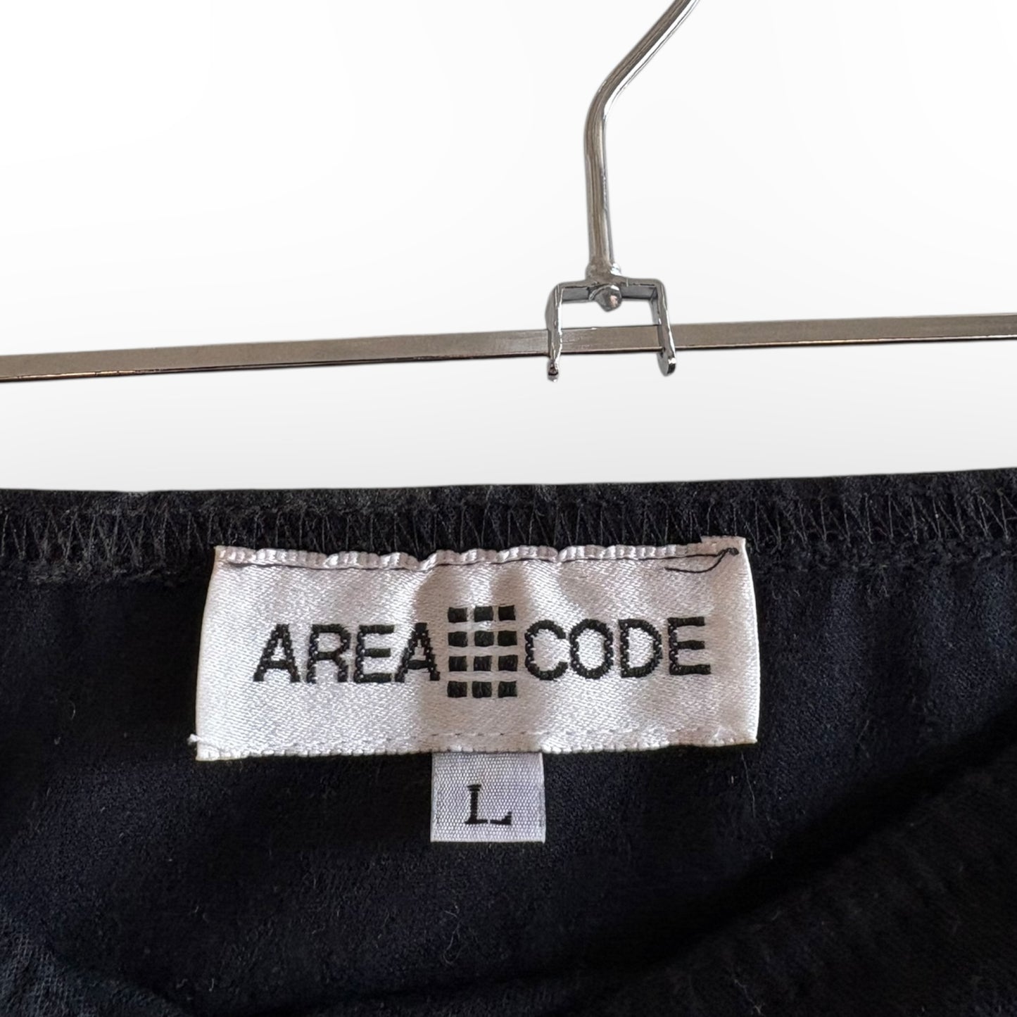 Vintage 1990s Black Stretch Mini Skirt with O Ring Detail